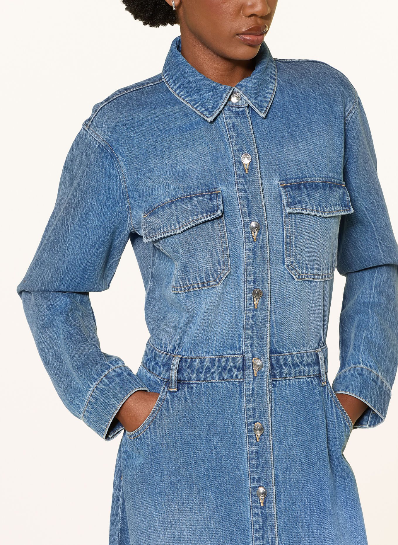 COMMA Jeanskleid: BLAU