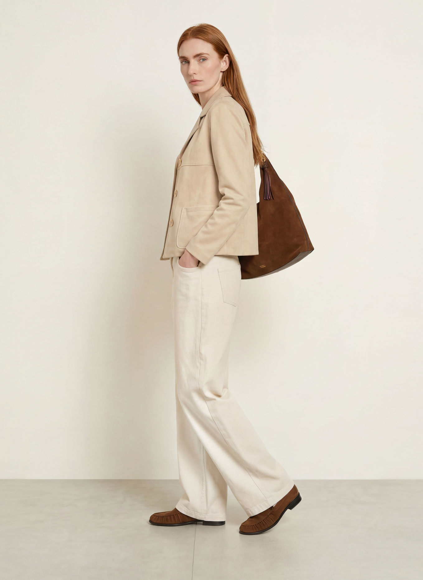 comma Jacke in Lederoptik: BEIGE