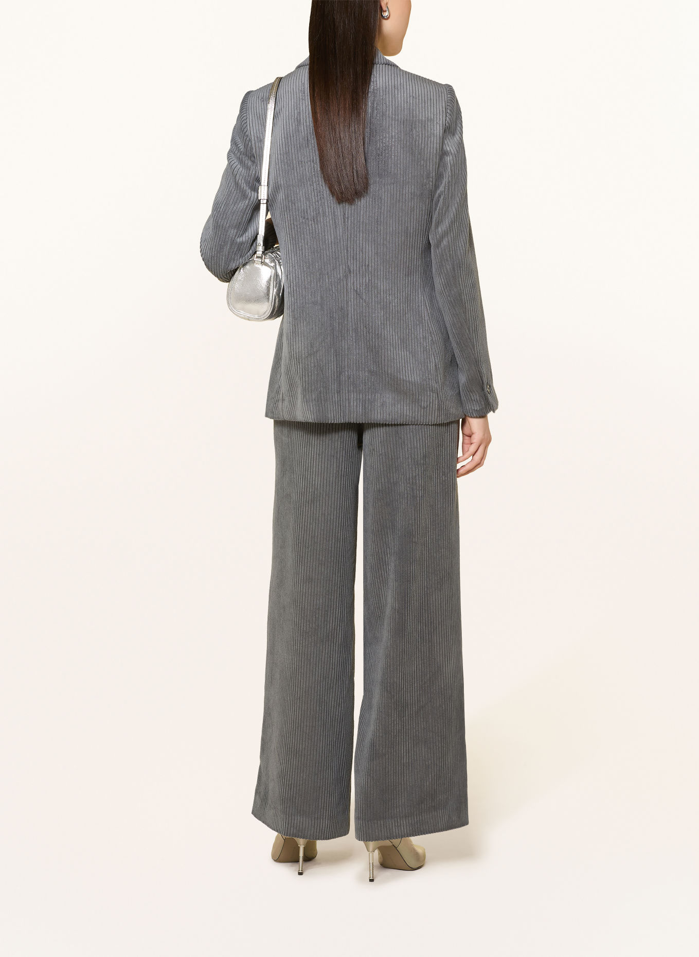 COMMA Marlenehose aus Cord: GRAU
