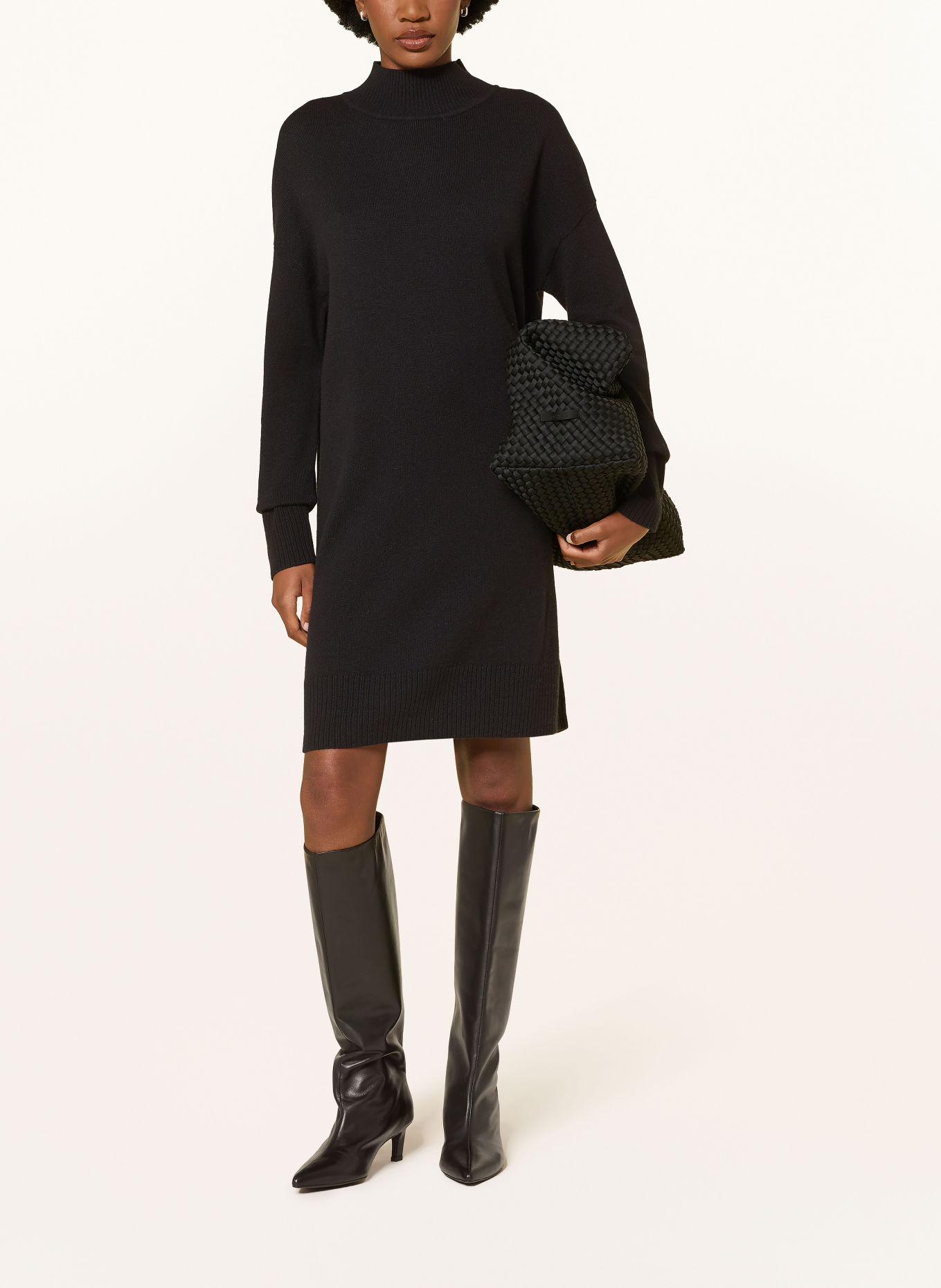COMMA Strickkleid: SCHWARZ