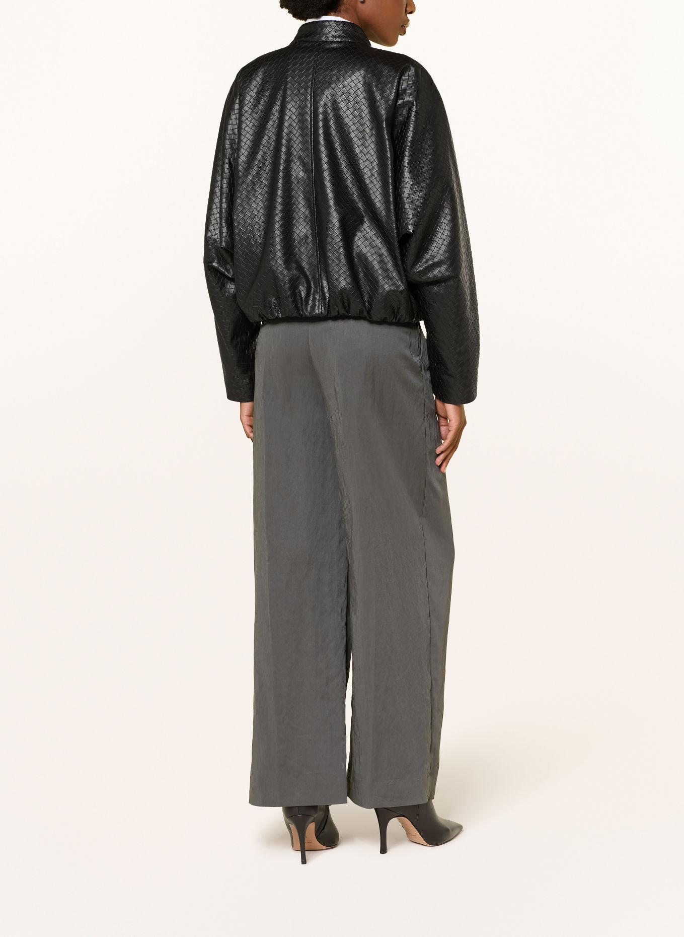 COMMA Blouson in Lederoptik: SCHWARZ
