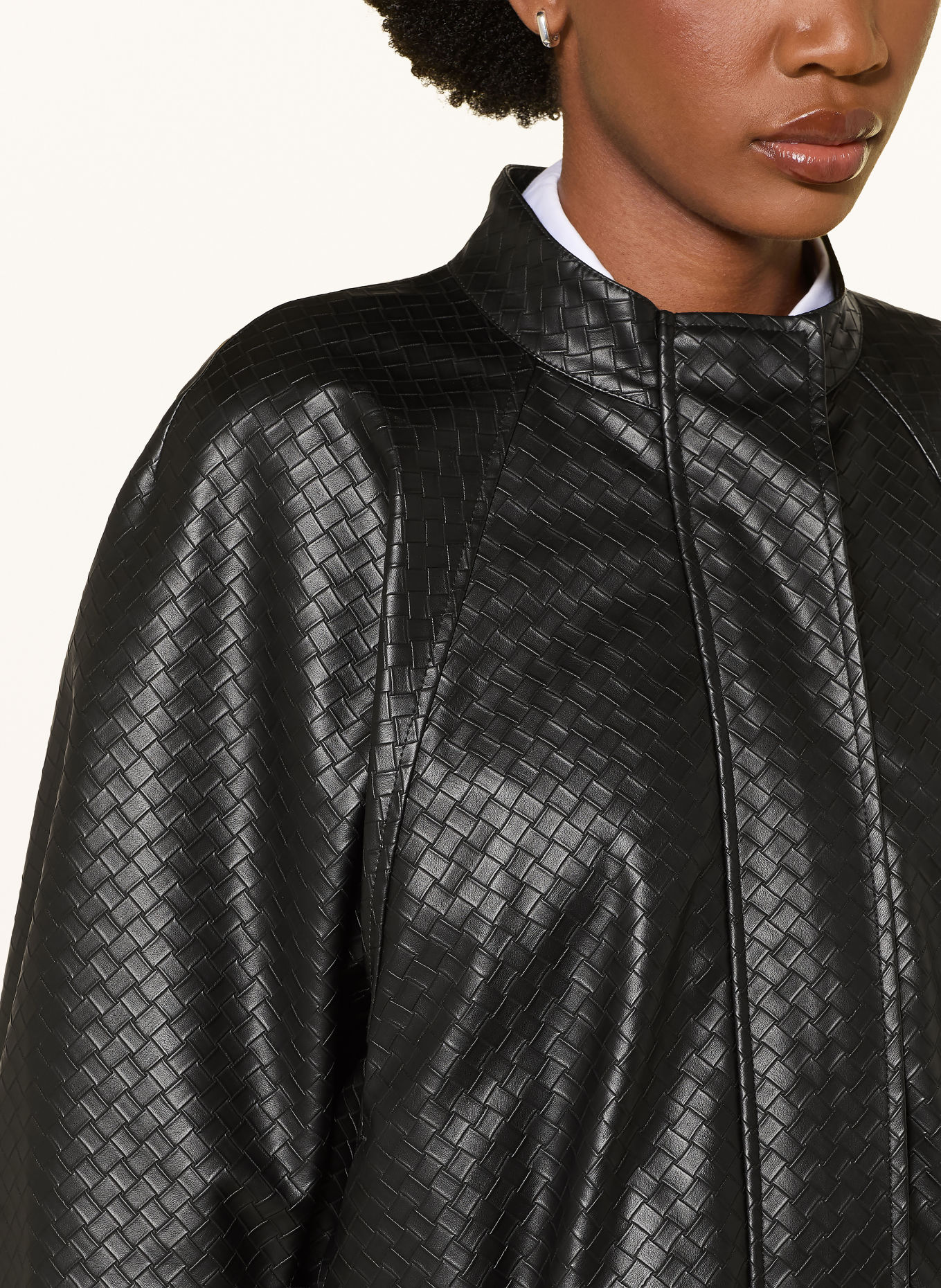 COMMA Blouson in Lederoptik: SCHWARZ