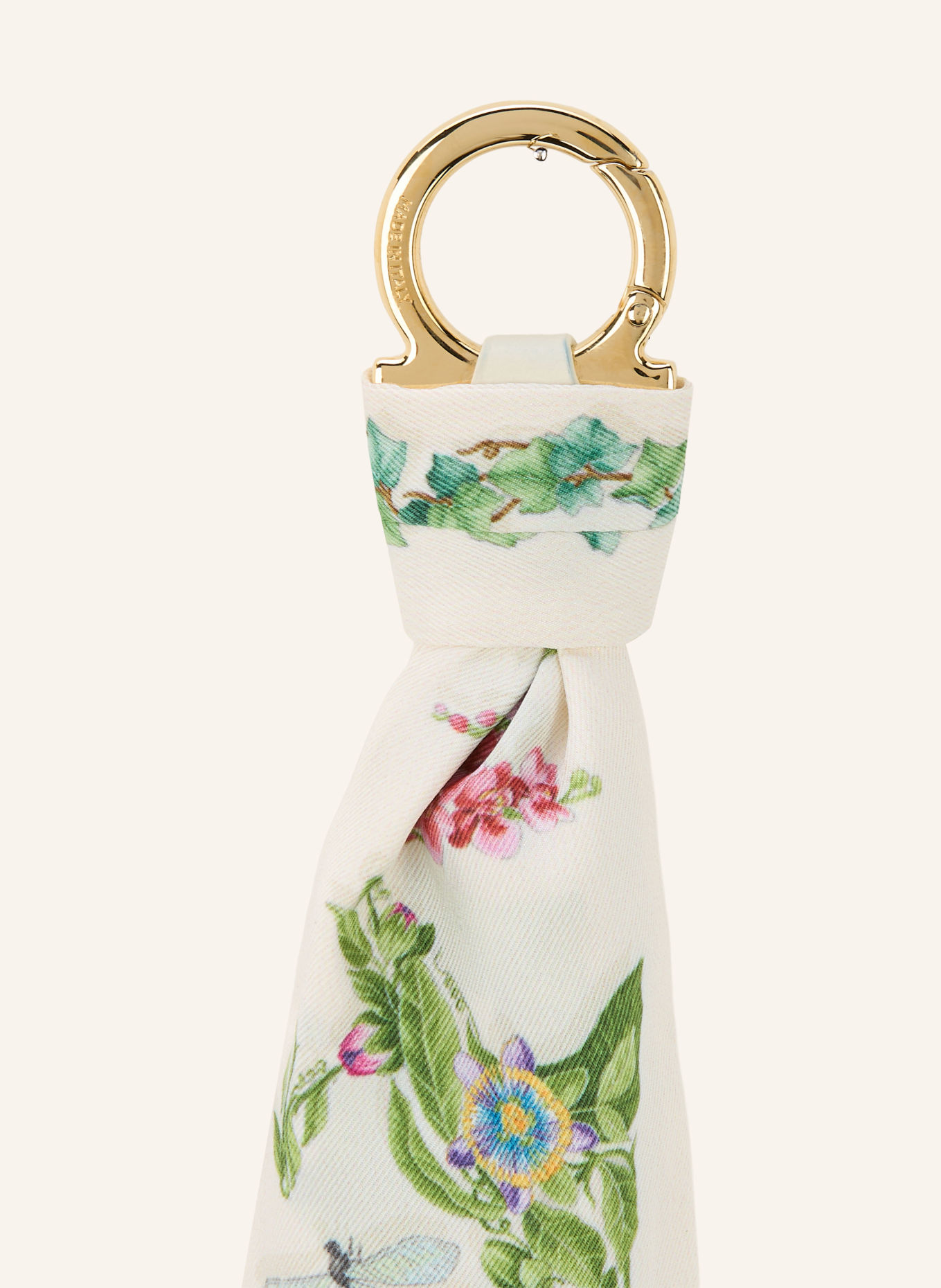 FERRAGAMO Taschenanhänger: CREME / GELB / HELLGRÜN