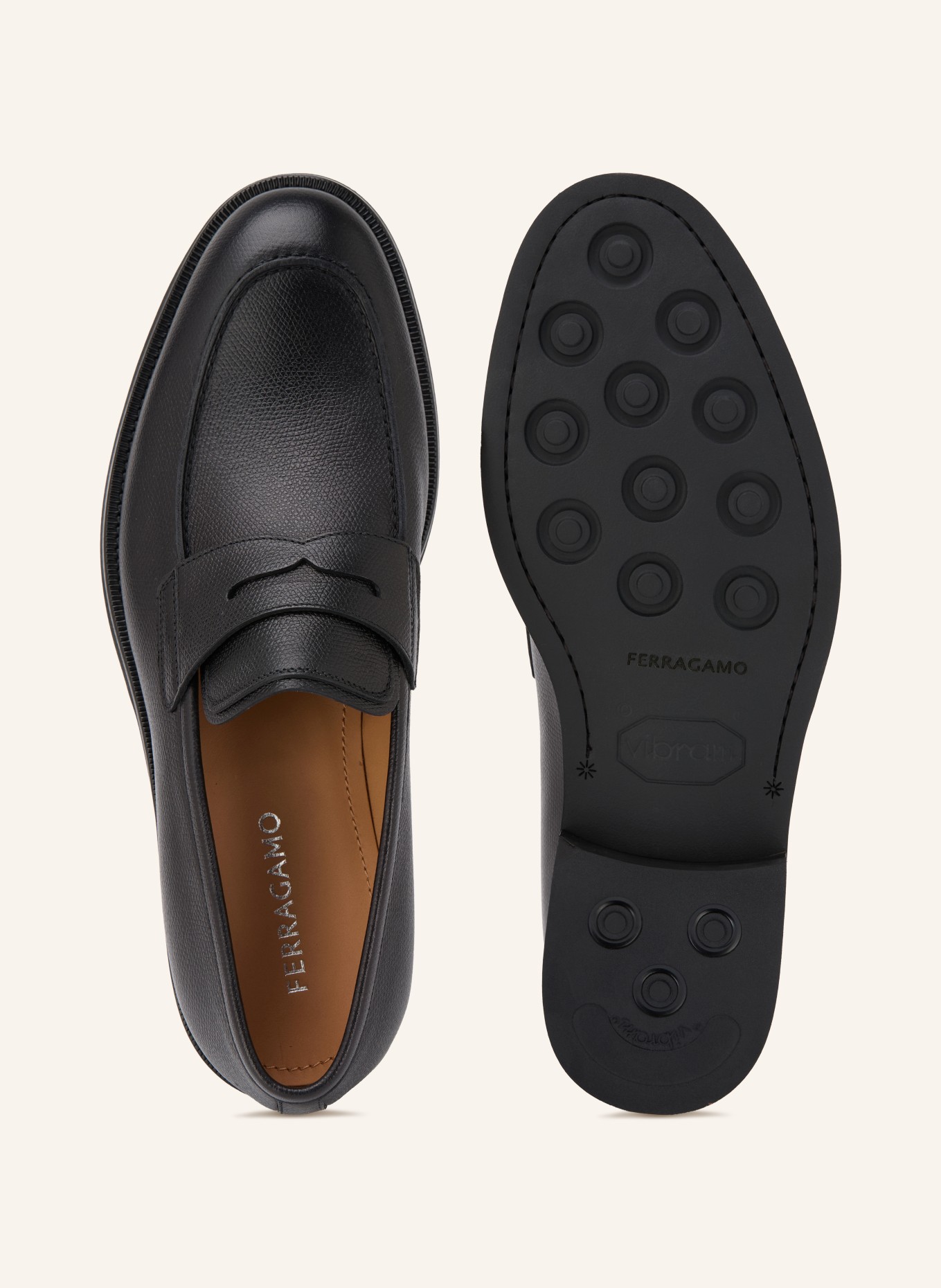 FERRAGAMO Penny loafers STEFANO: CZARNY
