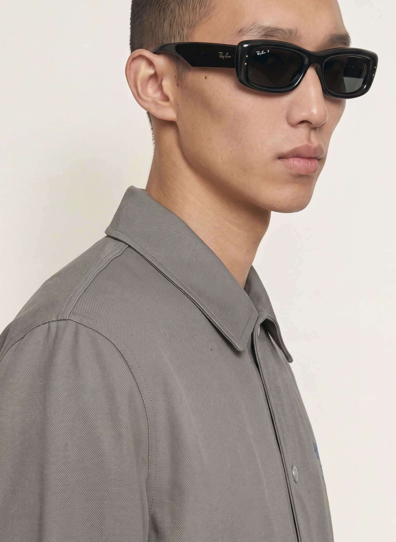 HUGO Surchemise BIYO: GRIS / BLEU