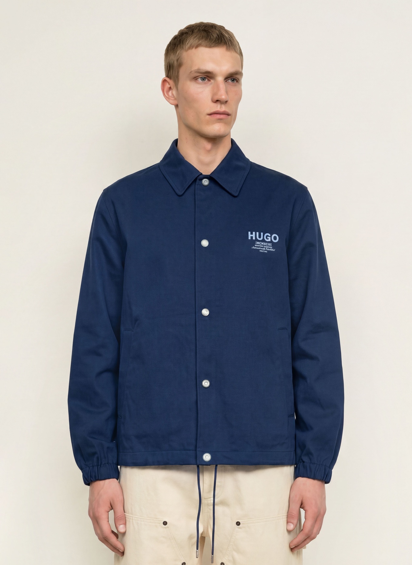 HUGO Surchemise BIYO: BLEU / BLEU CLAIR