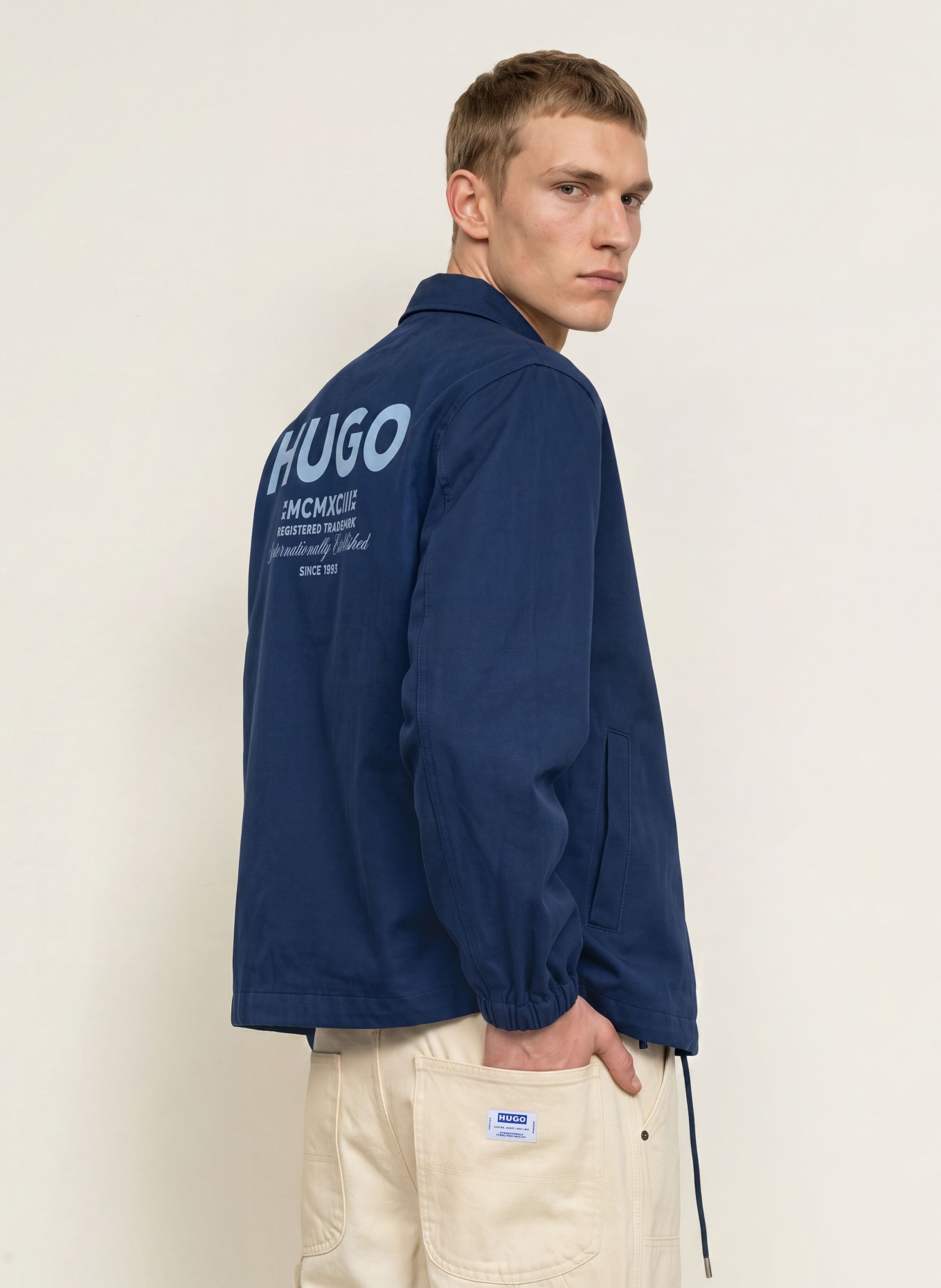 HUGO Surchemise BIYO: BLEU / BLEU CLAIR