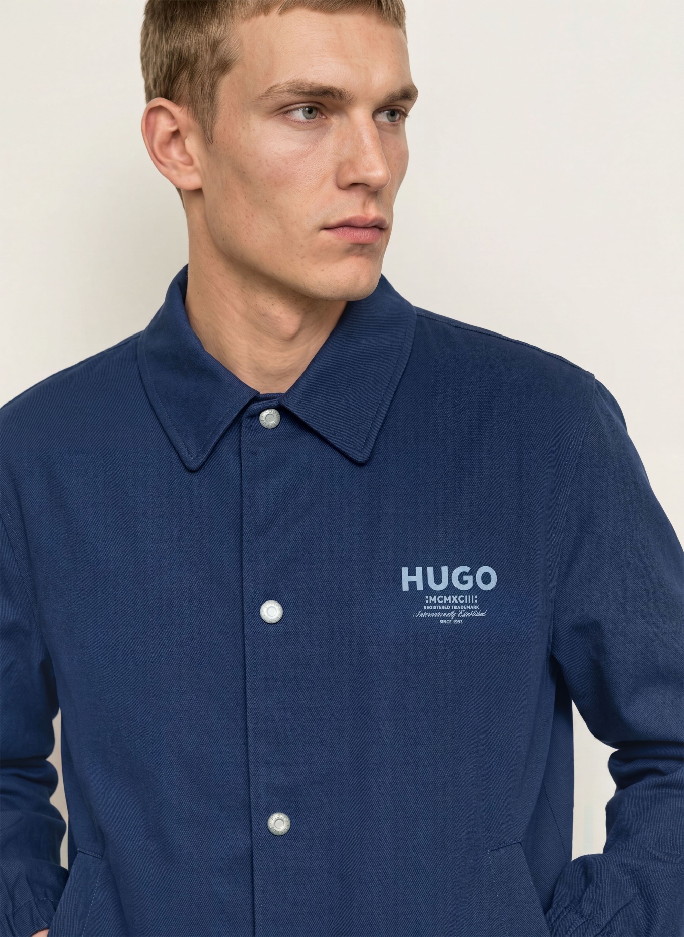 HUGO Surchemise BIYO: BLEU / BLEU CLAIR
