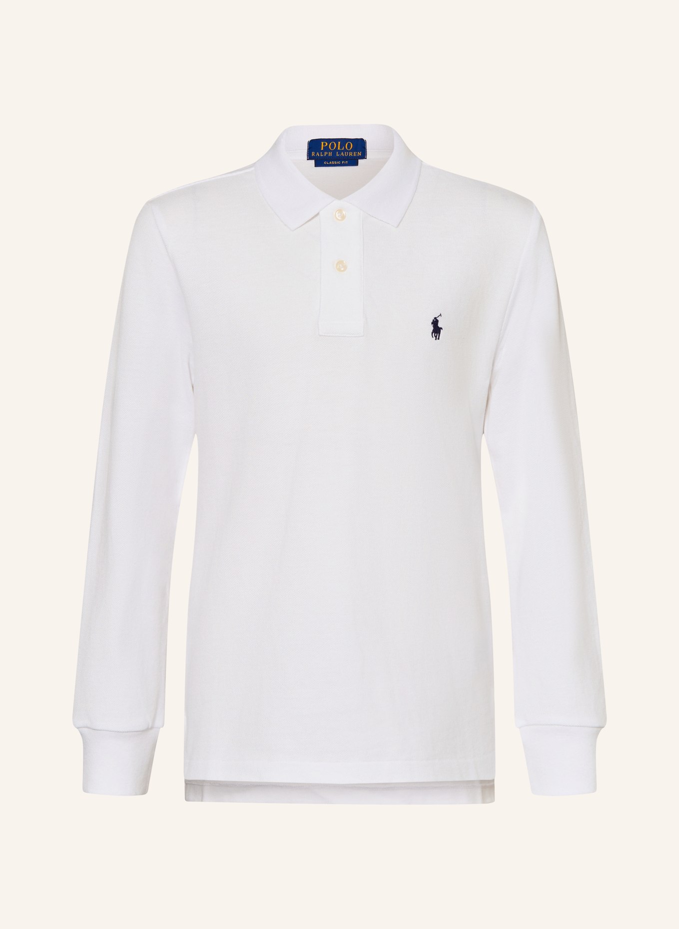 POLO RALPH LAUREN Polo piqué: BLANC / BLEU FONCÉ