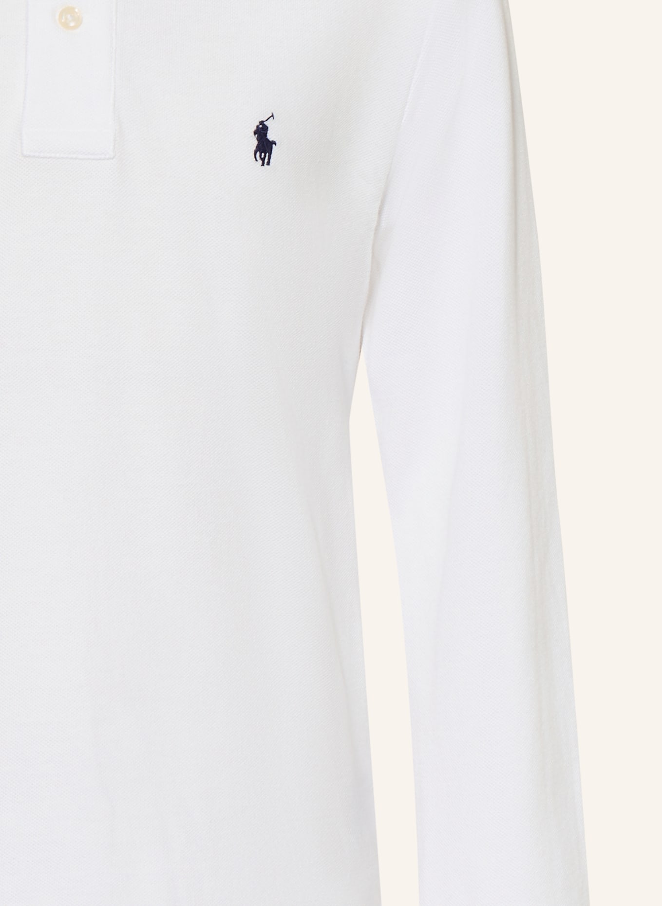 POLO RALPH LAUREN Polo piqué: BLANC / BLEU FONCÉ