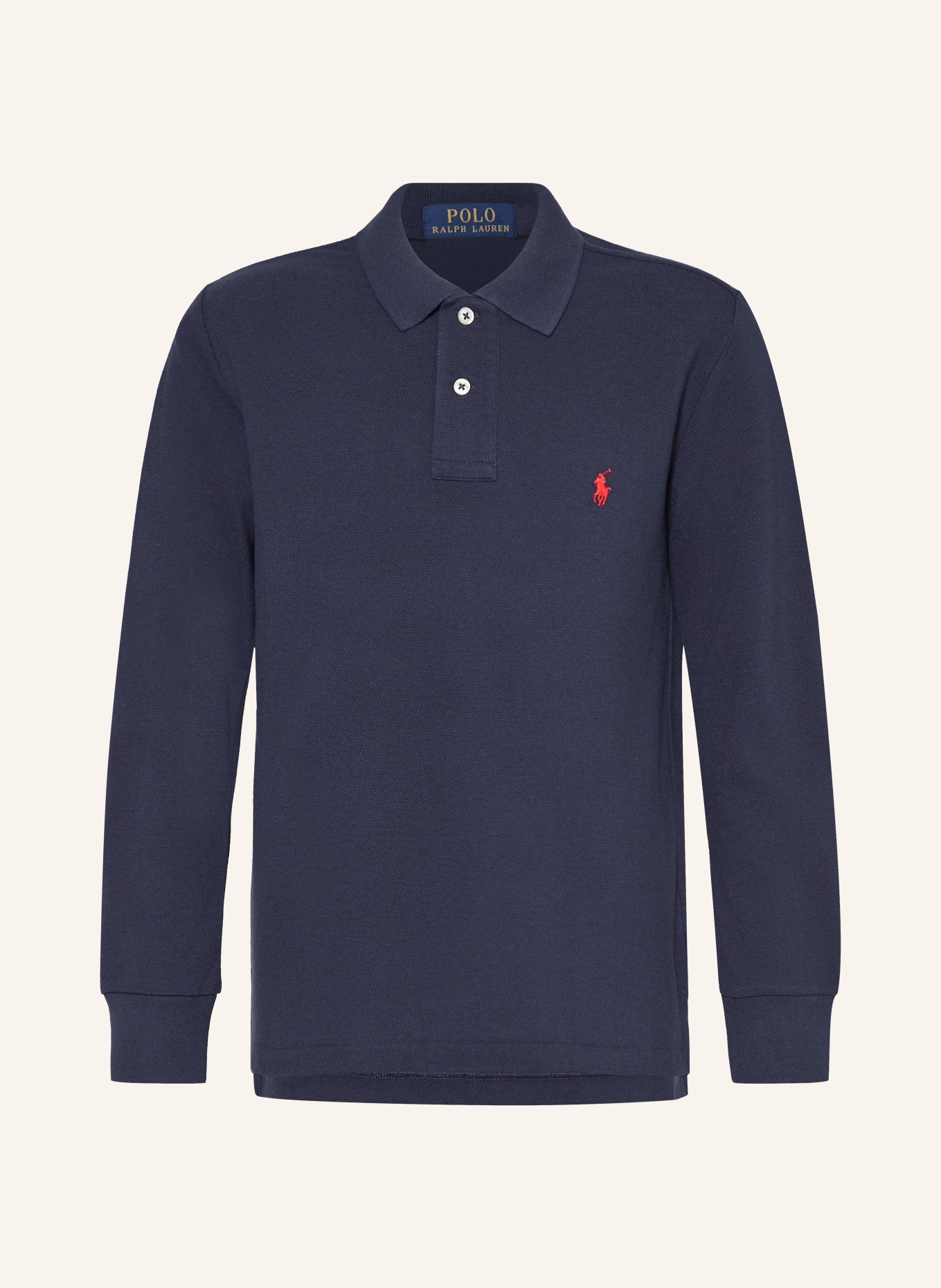 POLO RALPH LAUREN Piqué-poloshirt: DONKERBLAUW