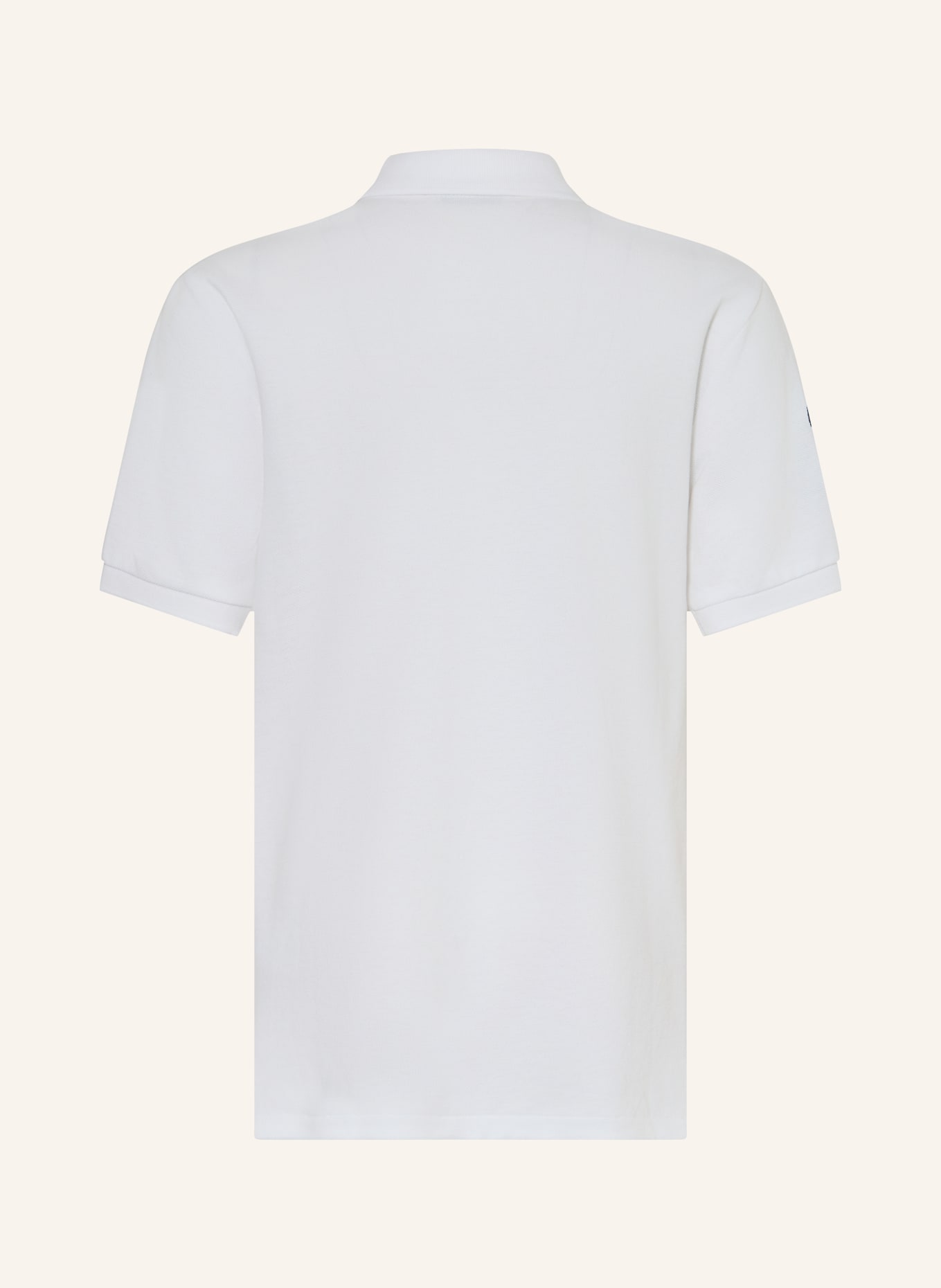 POLO RALPH LAUREN Piqué-Poloshirt: WEISS / DUNKELBLAU