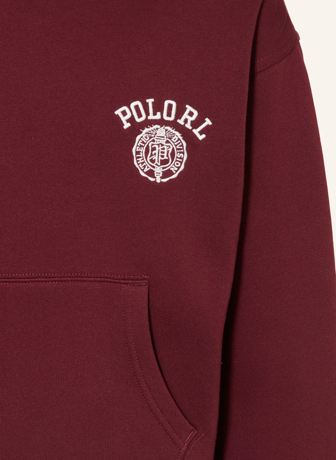 POLO RALPH LAUREN Hoodie: DUNKELROT / WEISS