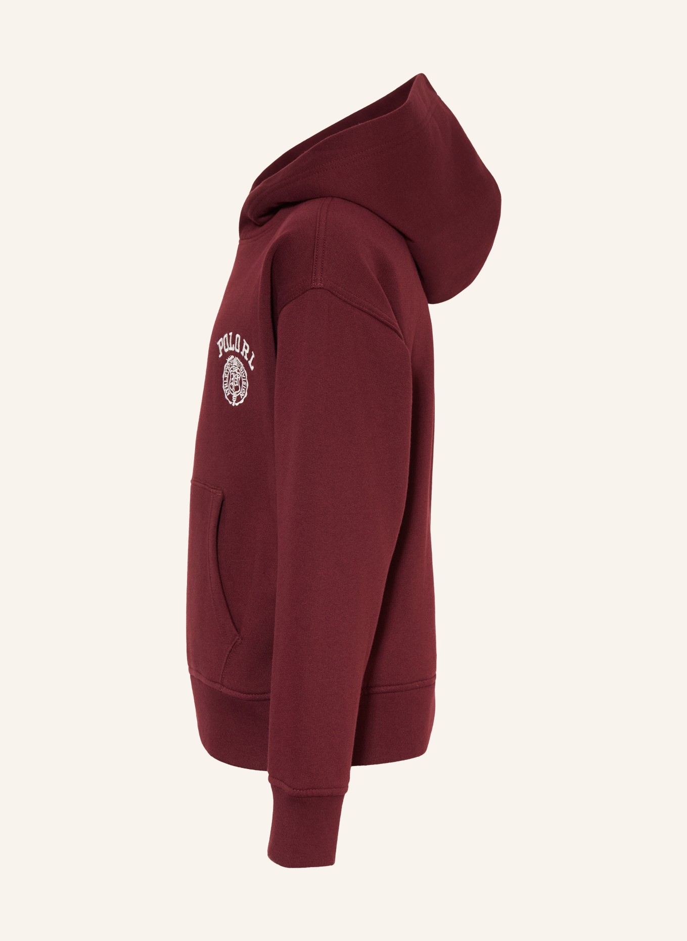 POLO RALPH LAUREN Hoodie: DUNKELROT / WEISS