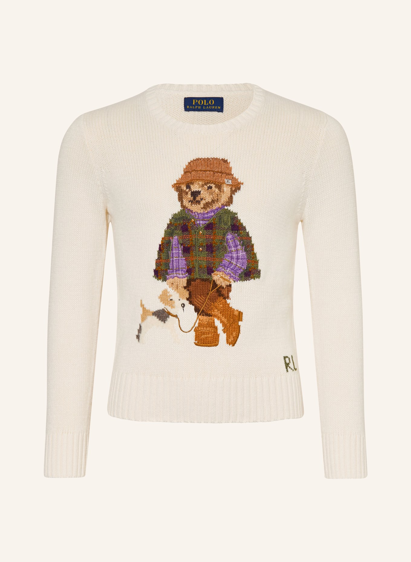 POLO RALPH LAUREN Trui: CRÈME / MARRON FONCÉ / KAKI