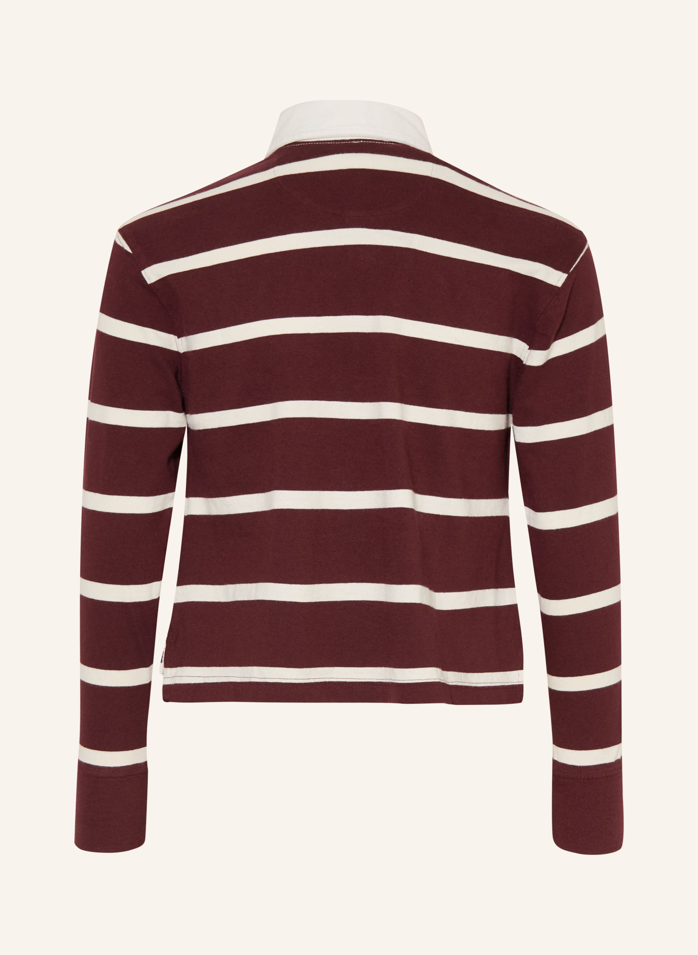 POLO RALPH LAUREN Rugbyshirt: DUNKELROT / CREME