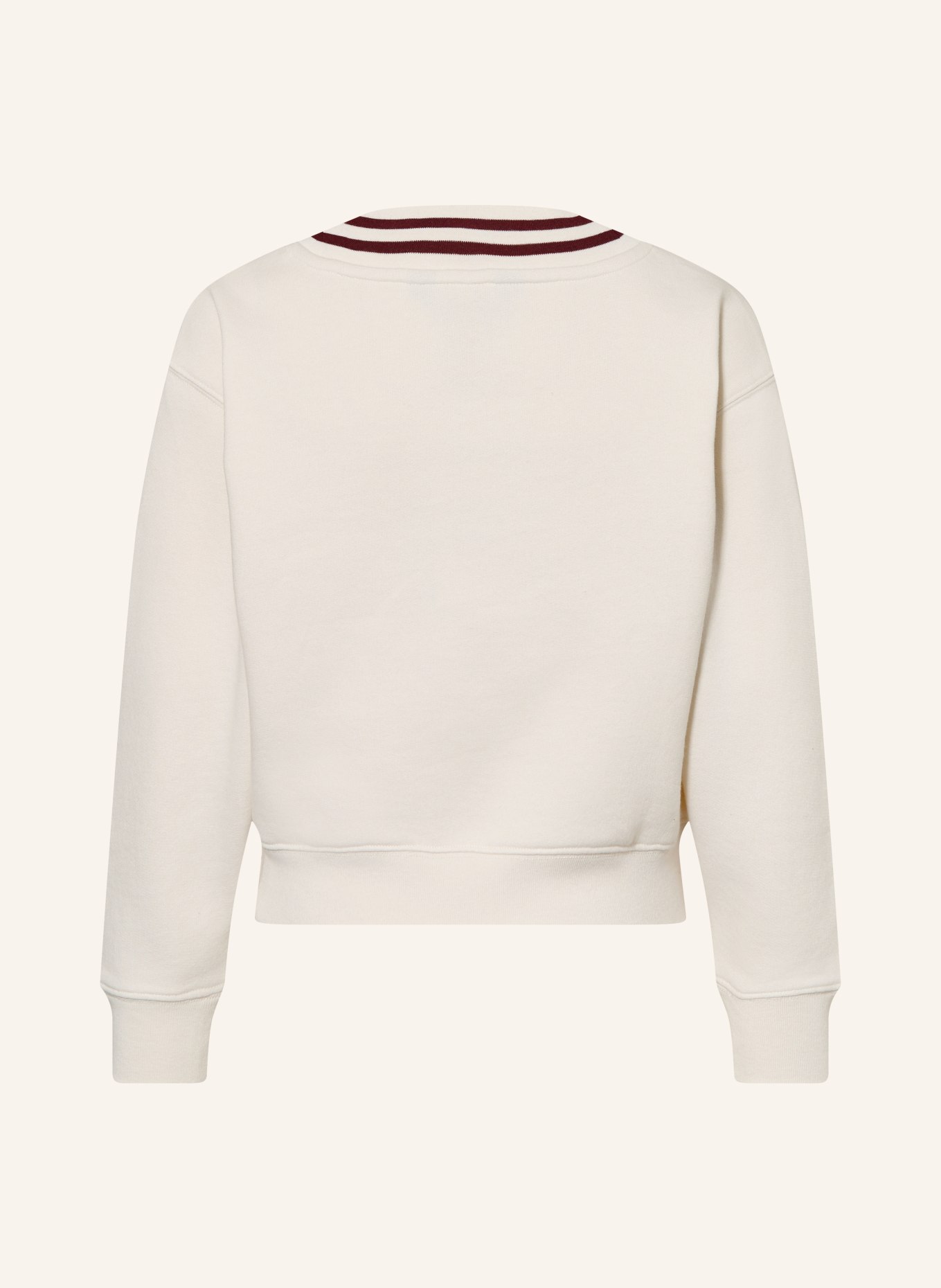 POLO RALPH LAUREN Pullover: ECRU / DUNKELBRAUN