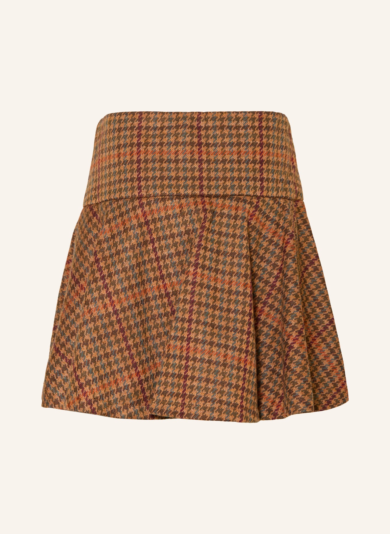 POLO RALPH LAUREN Skort: CAMEL / DUNKELROT / DUNKELGRÜN