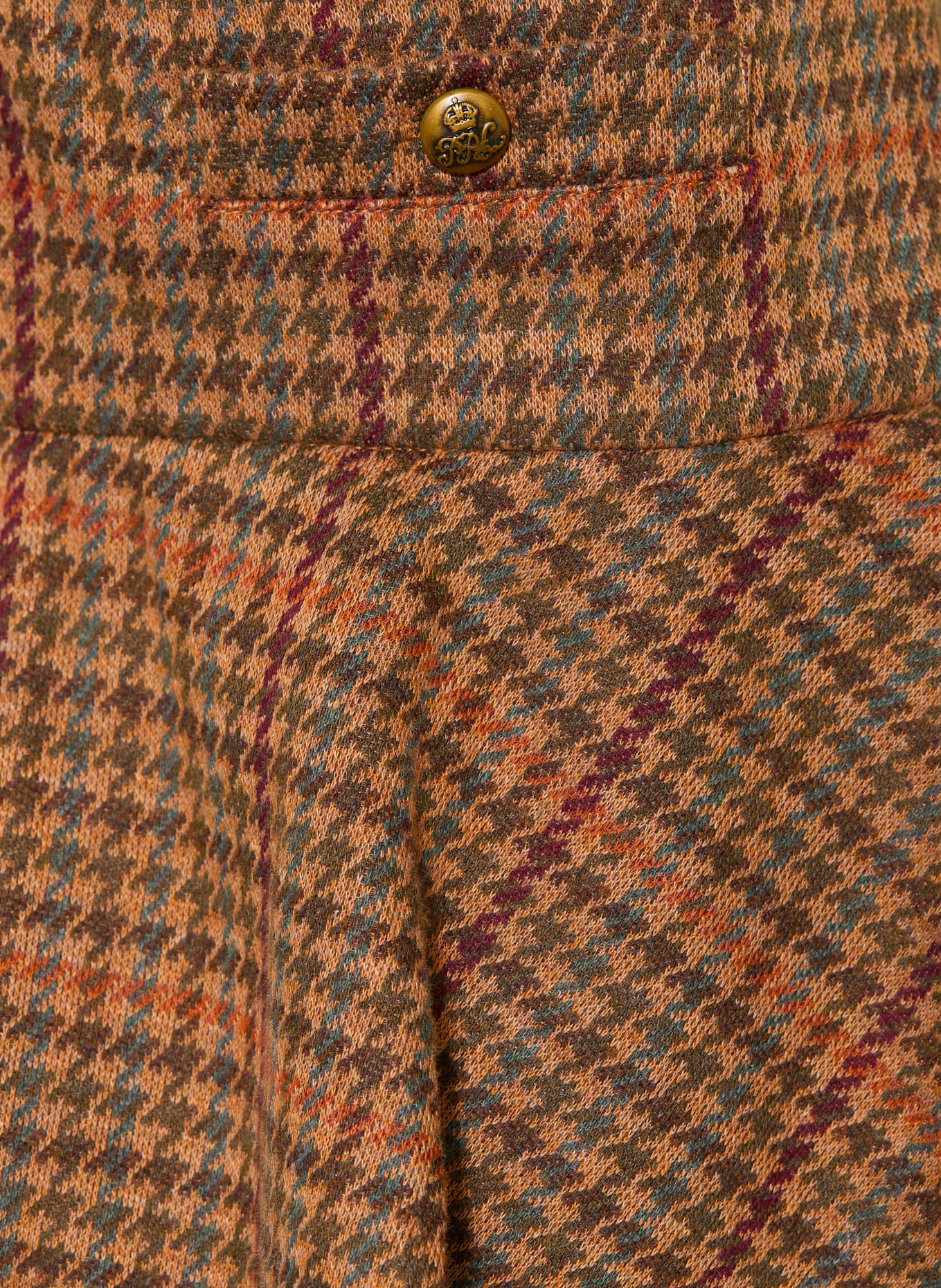POLO RALPH LAUREN Skort: CAMEL / DUNKELROT / DUNKELGRÜN