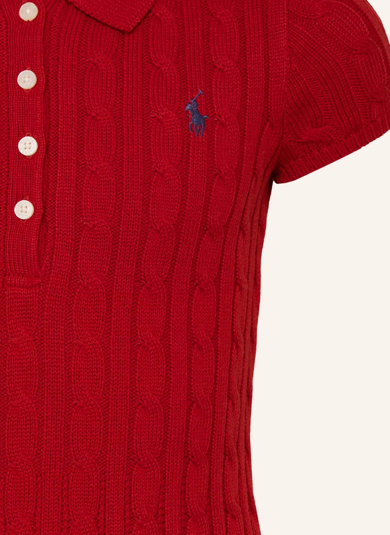 POLO RALPH LAUREN Gebreide jurk: DONKERROOD