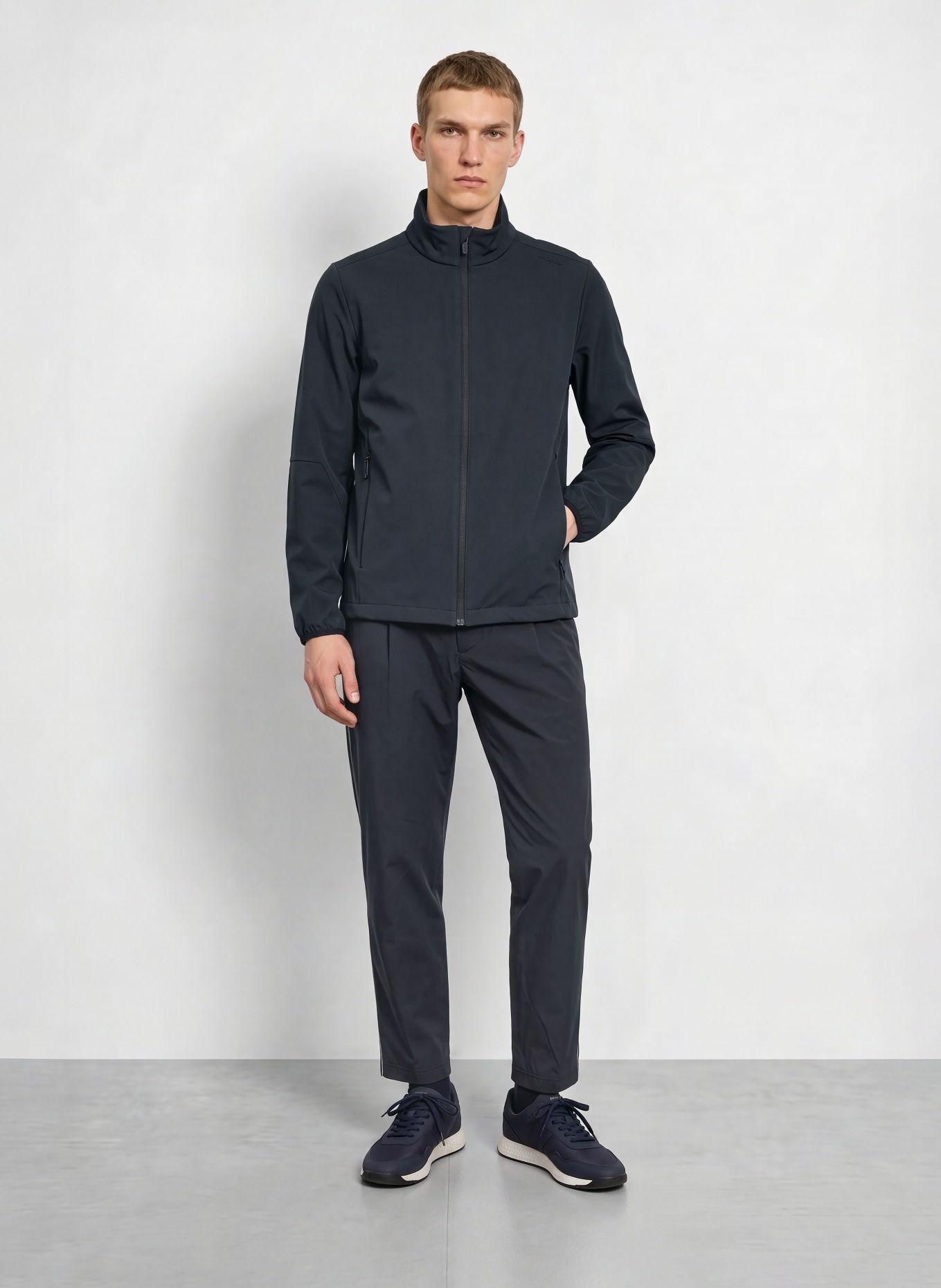 BOSS Veste de golf GOC RANK: BLEU FONCÉ