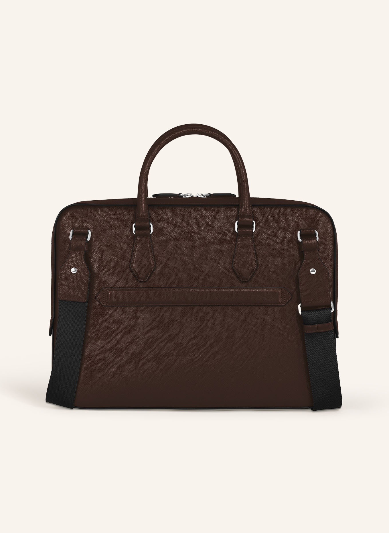 MONTBLANC Laptoptas SARTORIAL: MARRON FONCÉ / ZILVER