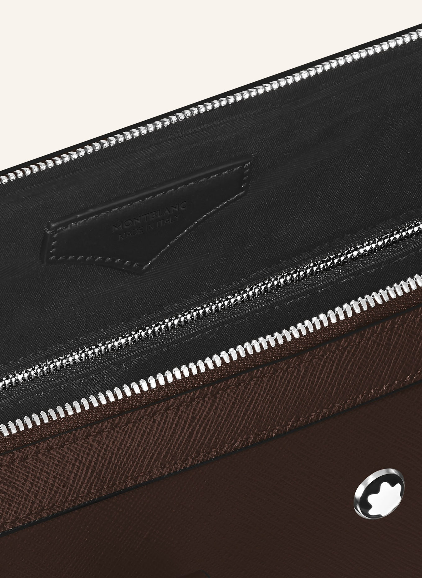 MONTBLANC Laptoptas SARTORIAL: MARRON FONCÉ / ZILVER
