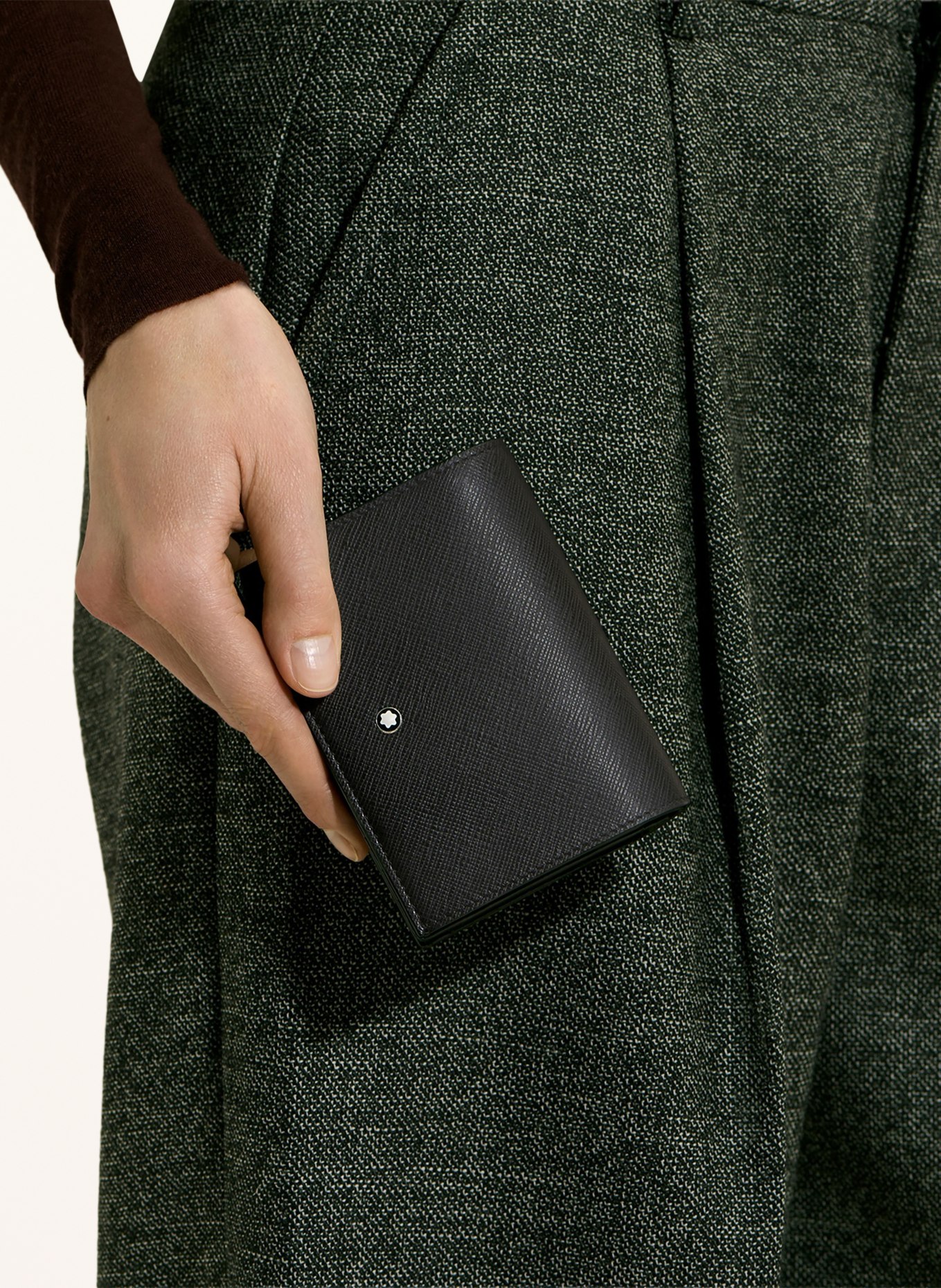 MONTBLANC Saffiano-Geldbörse SARTORIAL: SCHWARZ