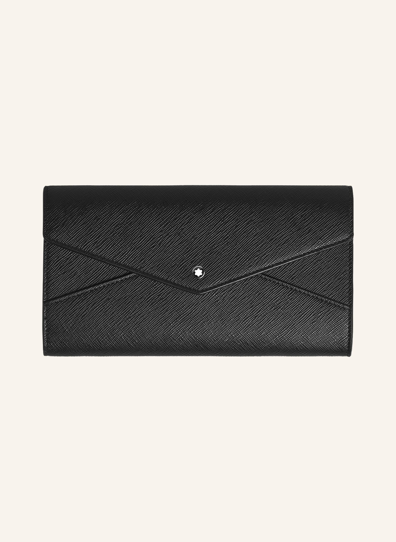 MONTBLANC Saffiano-Portemonnee SARTORIAL met Pouch: ZWART