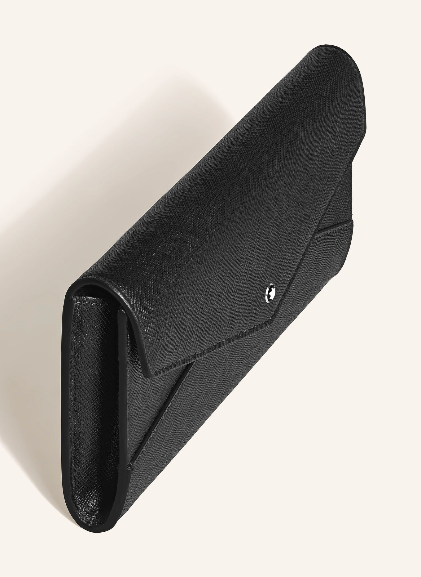 MONTBLANC Saffiano-Portemonnee SARTORIAL met Pouch: ZWART
