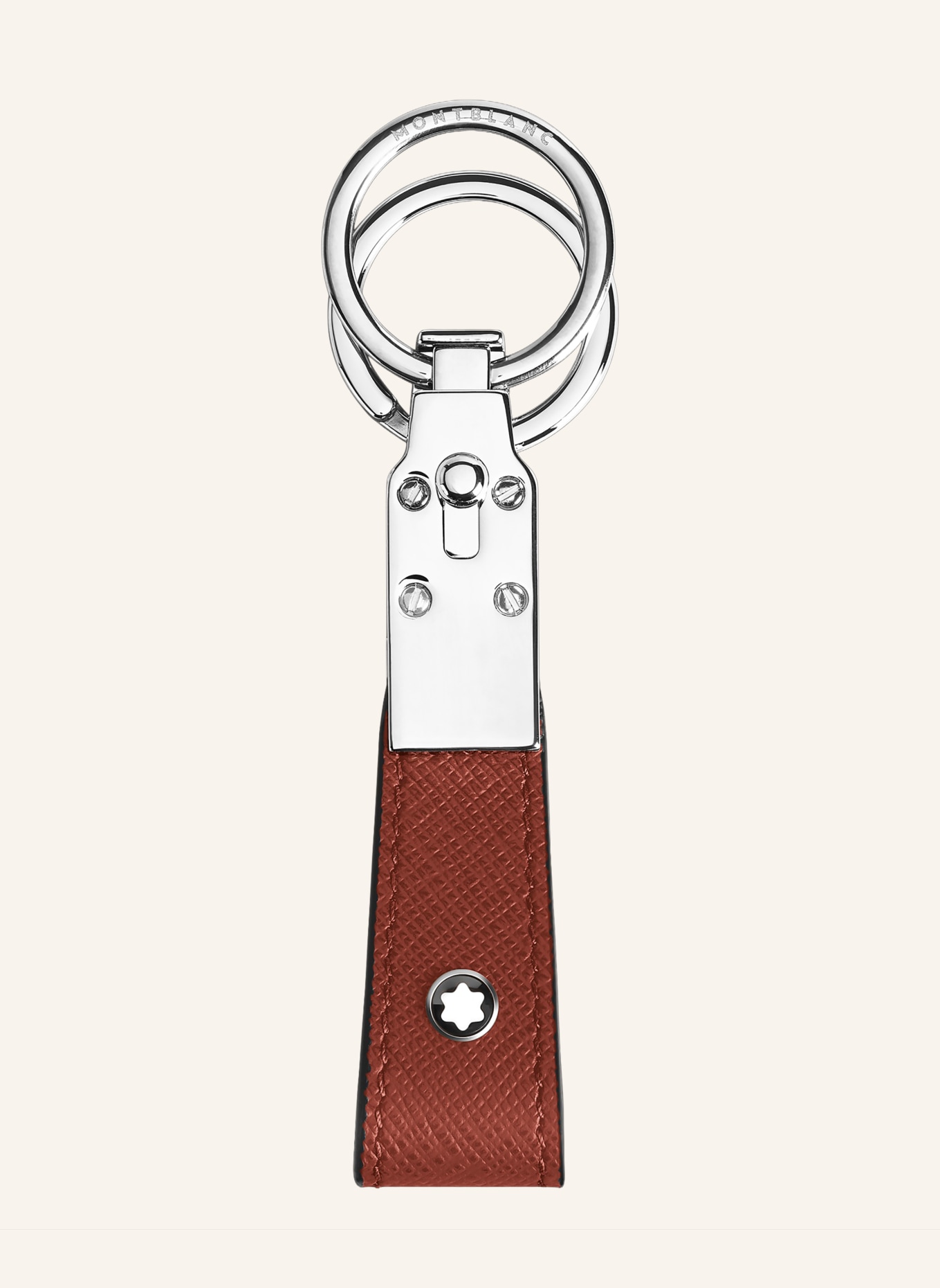 MONTBLANC Schlüsselanhänger SARTORIAL: BRAUN / SILBER