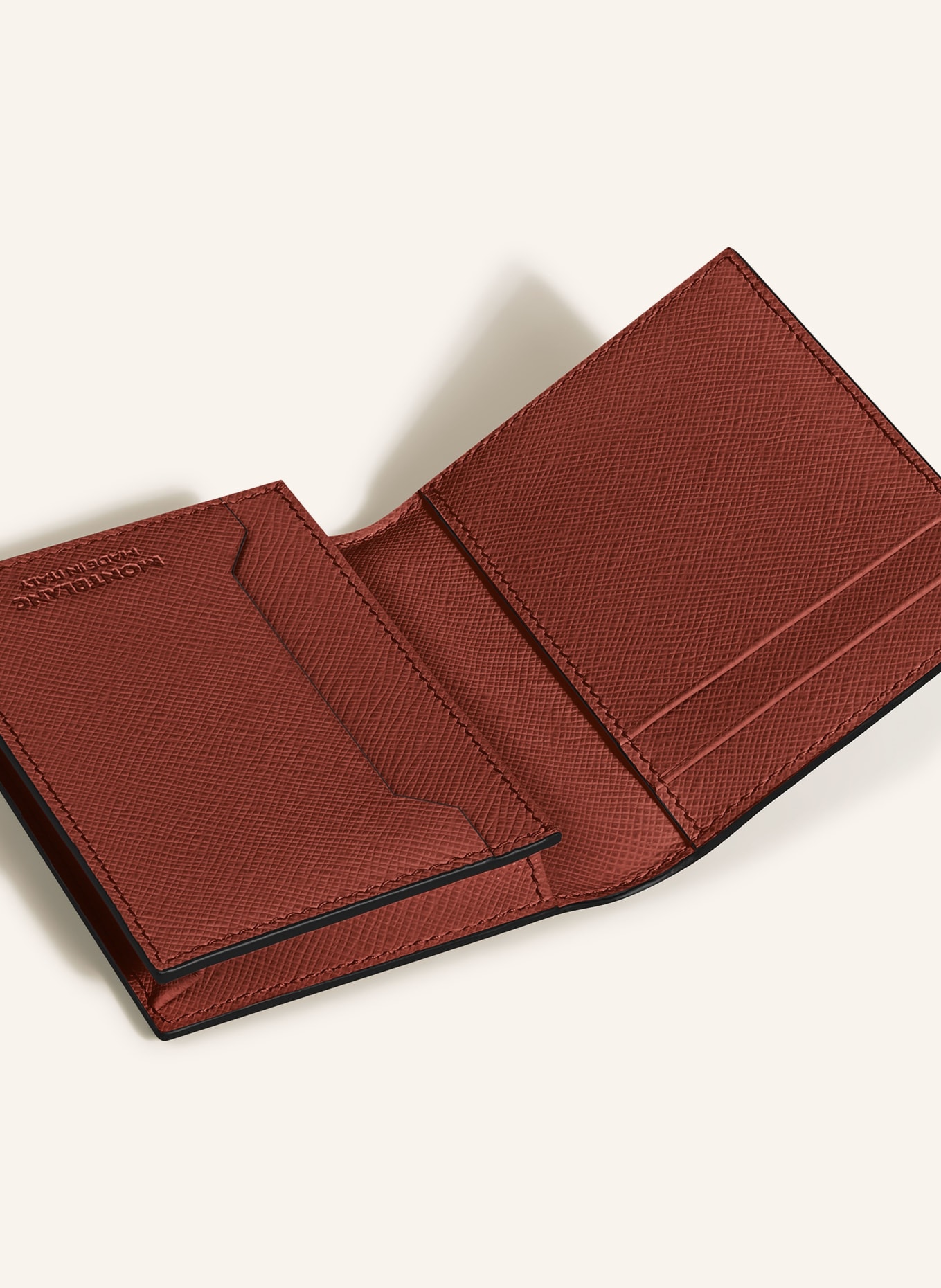 MONTBLANC Saffiano-Kartenetui: BRAUN