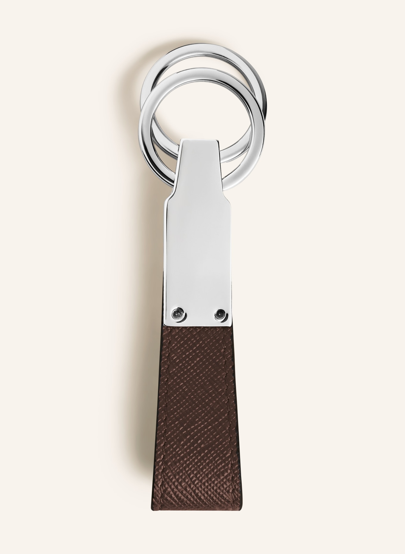 MONTBLANC Schlüsselanhänger SARTORIAL: DUNKELBRAUN / SILBER