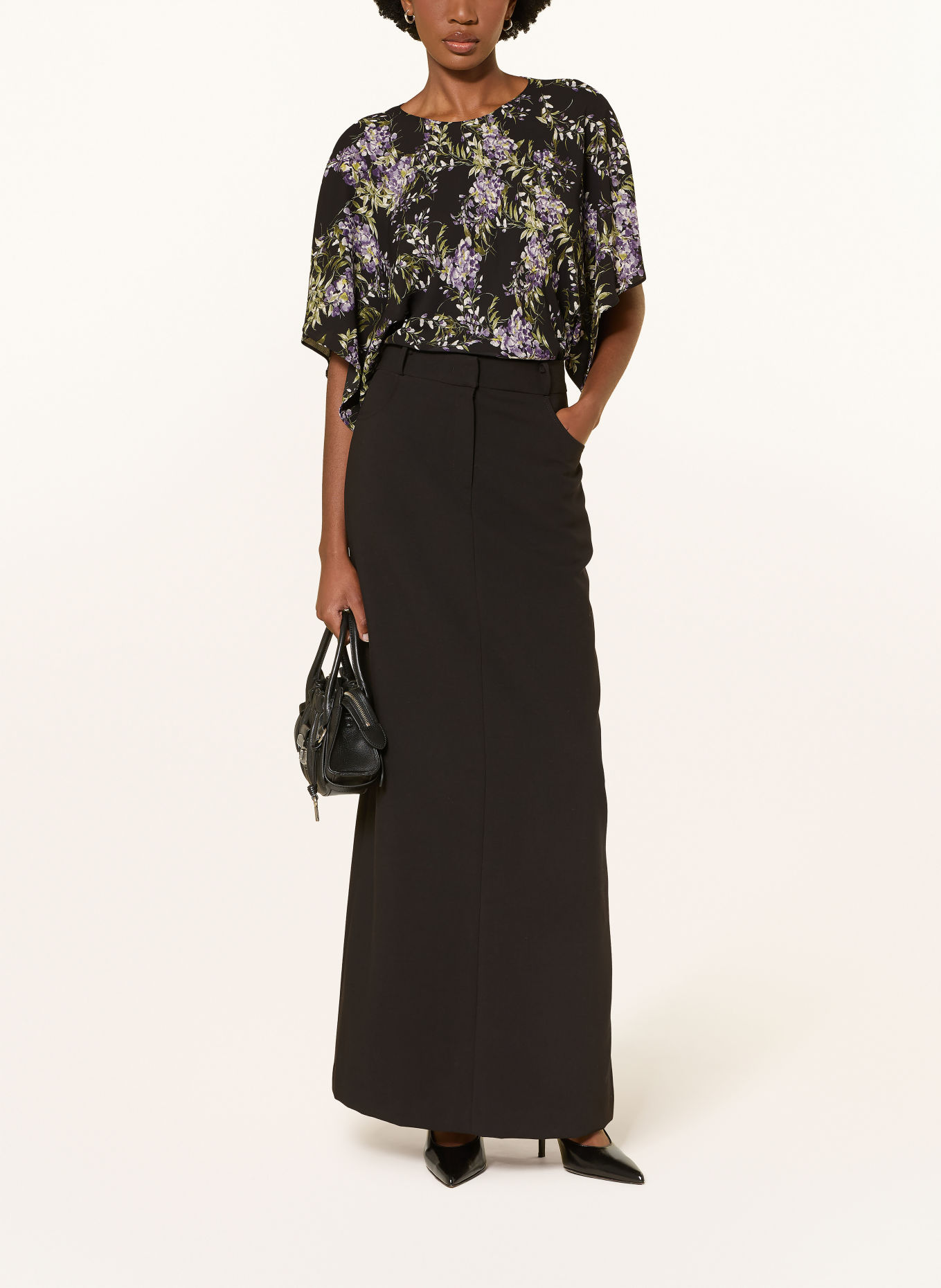 NORMA KAMALI Blouse bodysuit: BLACK / PURPLE / OLIVE