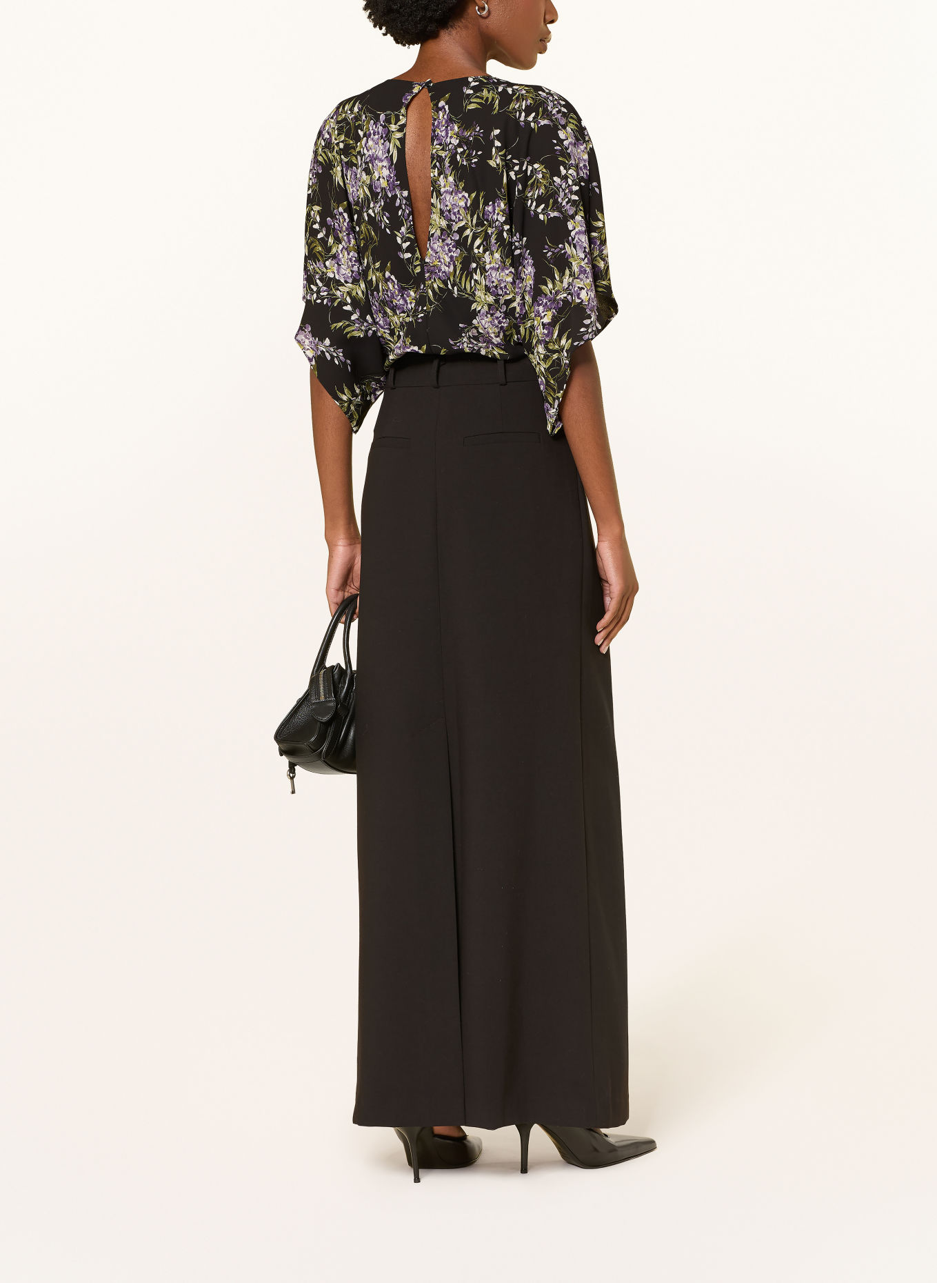NORMA KAMALI Blouse bodysuit: BLACK / PURPLE / OLIVE