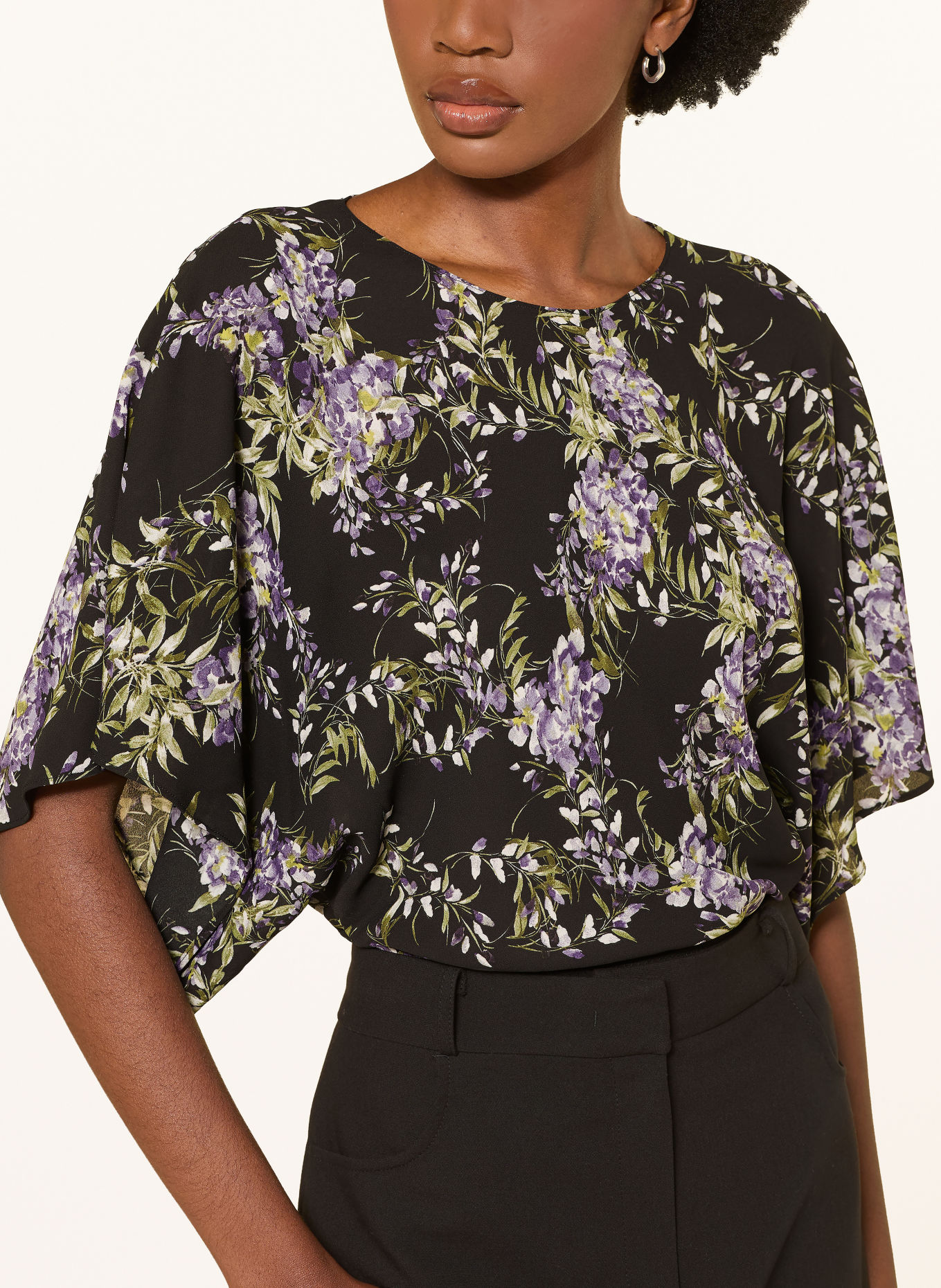 NORMA KAMALI Blouse bodysuit: BLACK / PURPLE / OLIVE
