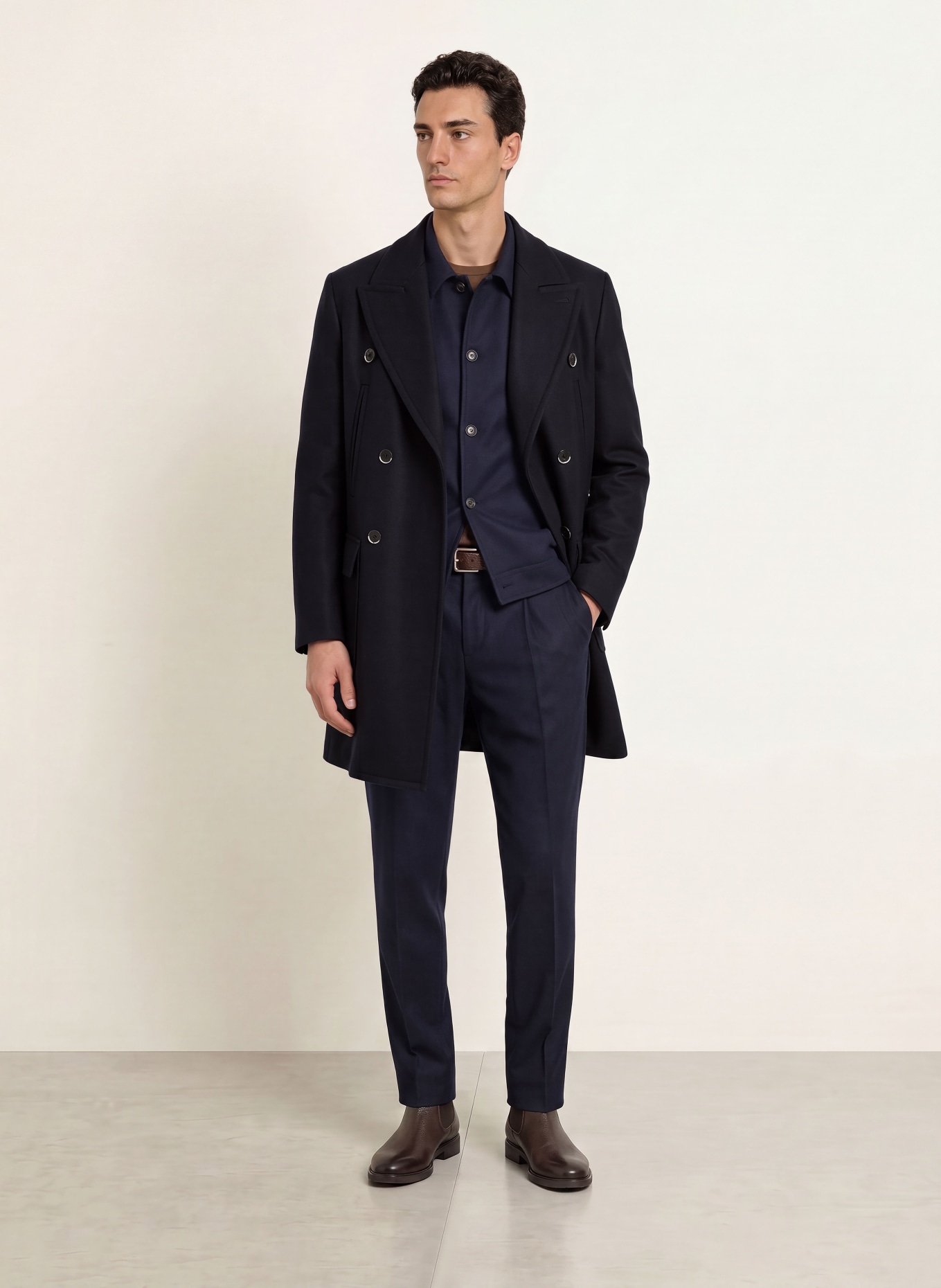 BARENA VENEZIA Manteau caban NAVALE: BLEU FONCÉ