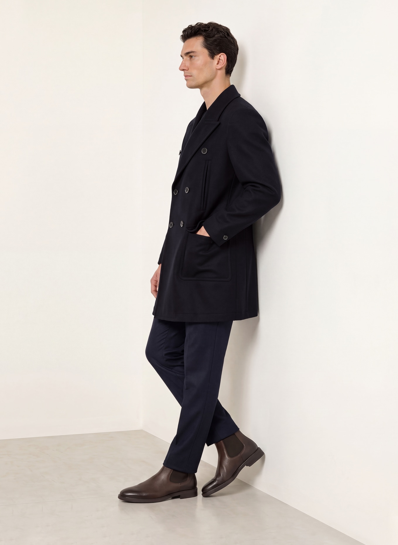 BARENA VENEZIA Manteau caban NAVALE: BLEU FONCÉ