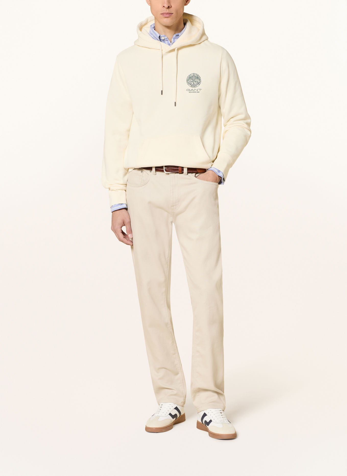 GANT Sweat à capuche: CRÈME