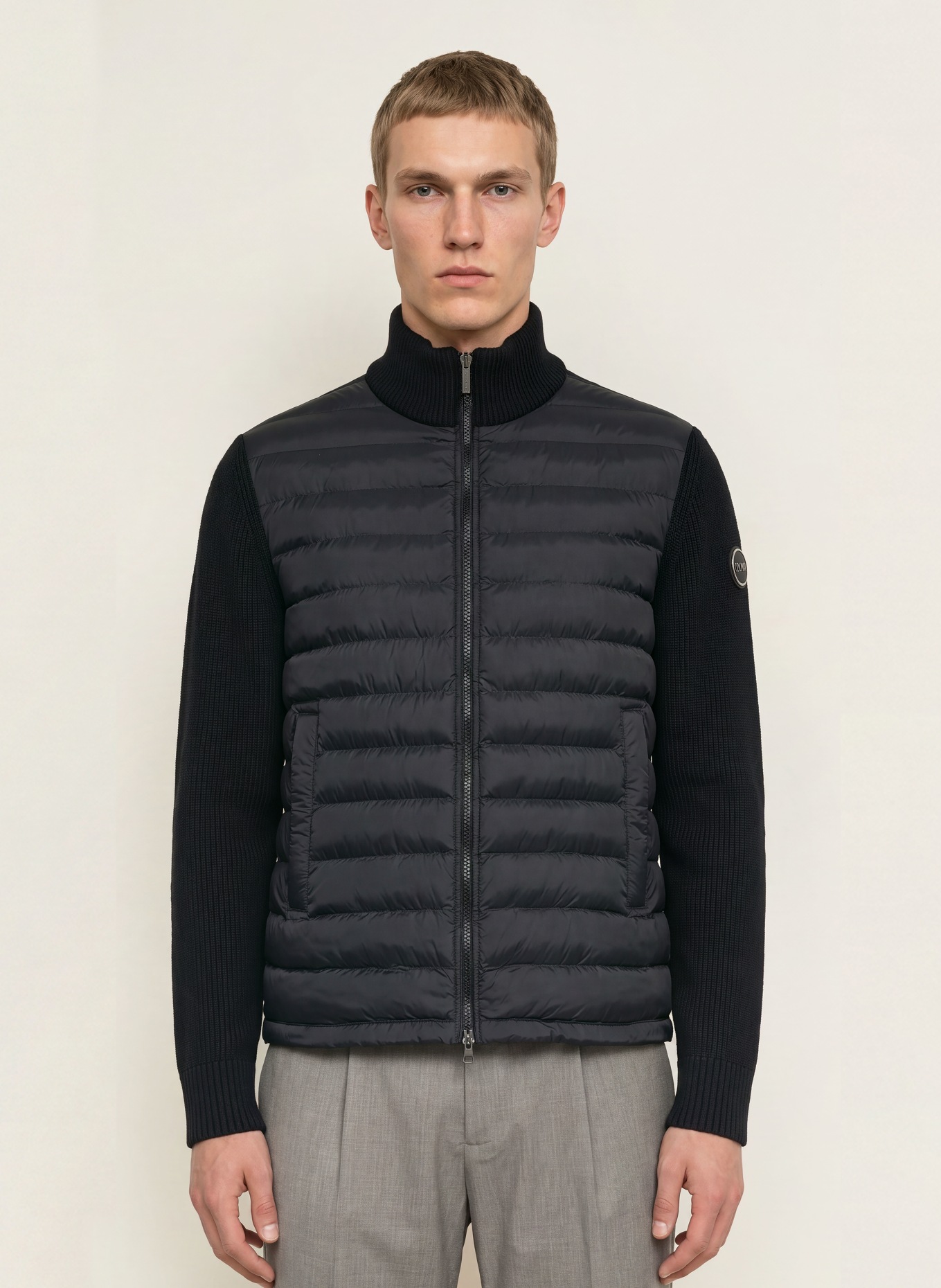 COLMAR Steppjacke im Materialmix: SCHWARZ