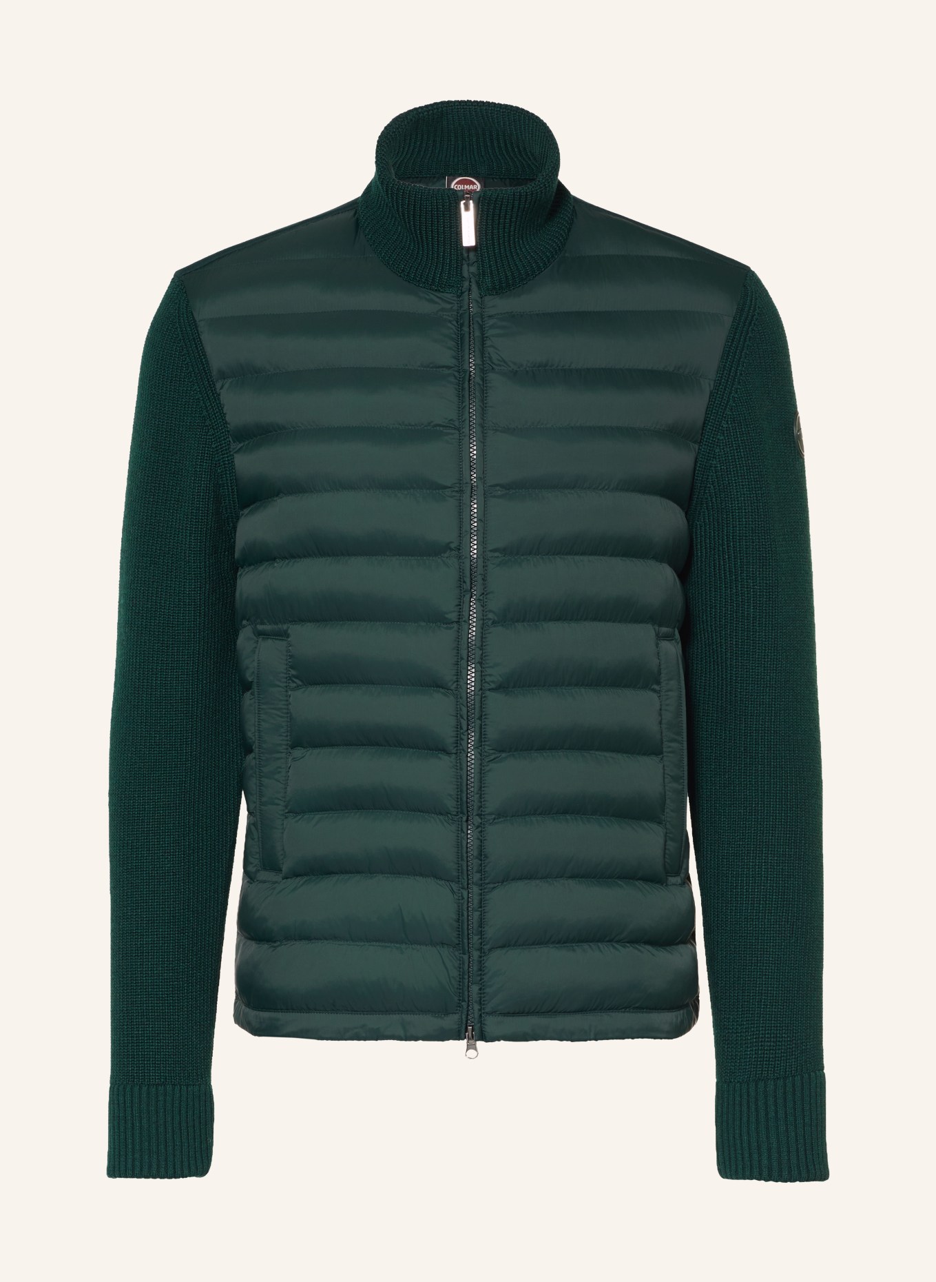 COLMAR Steppjacke im Materialmix: DUNKELGRÜN