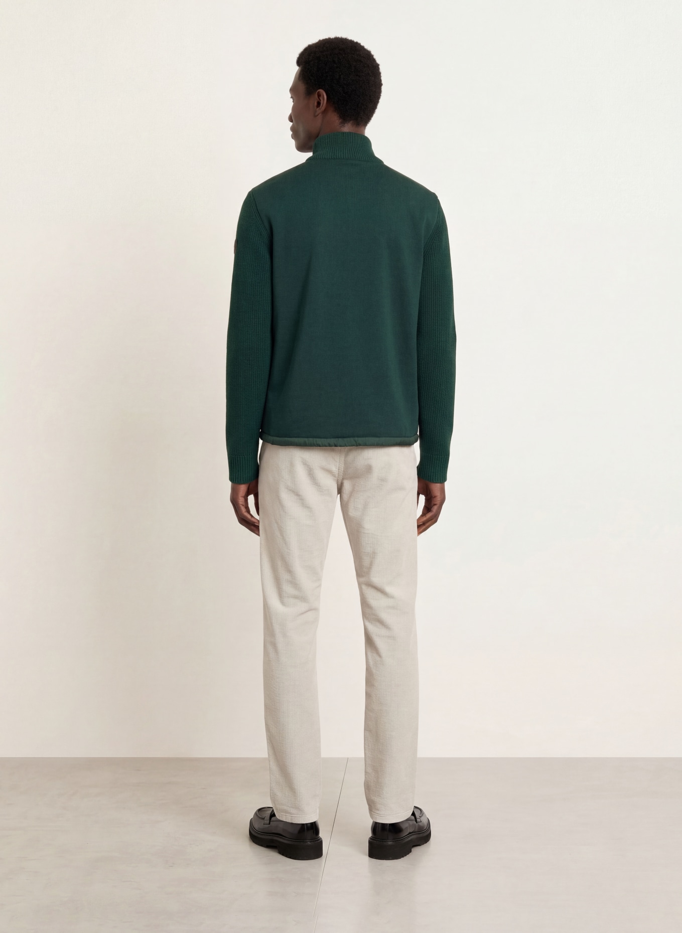 COLMAR Steppjacke im Materialmix: DUNKELGRÜN