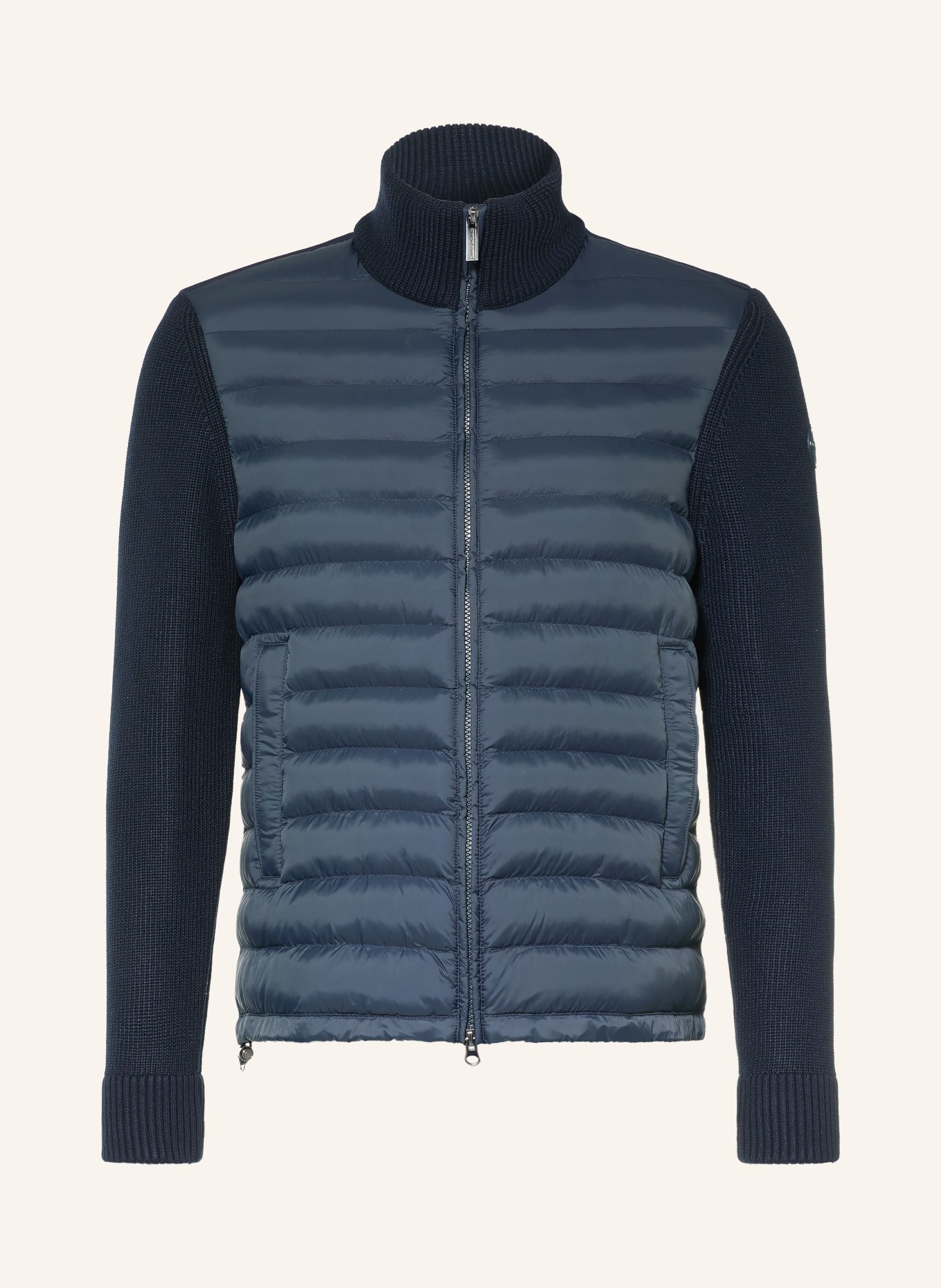 COLMAR Steppjacke im Materialmix: DUNKELBLAU