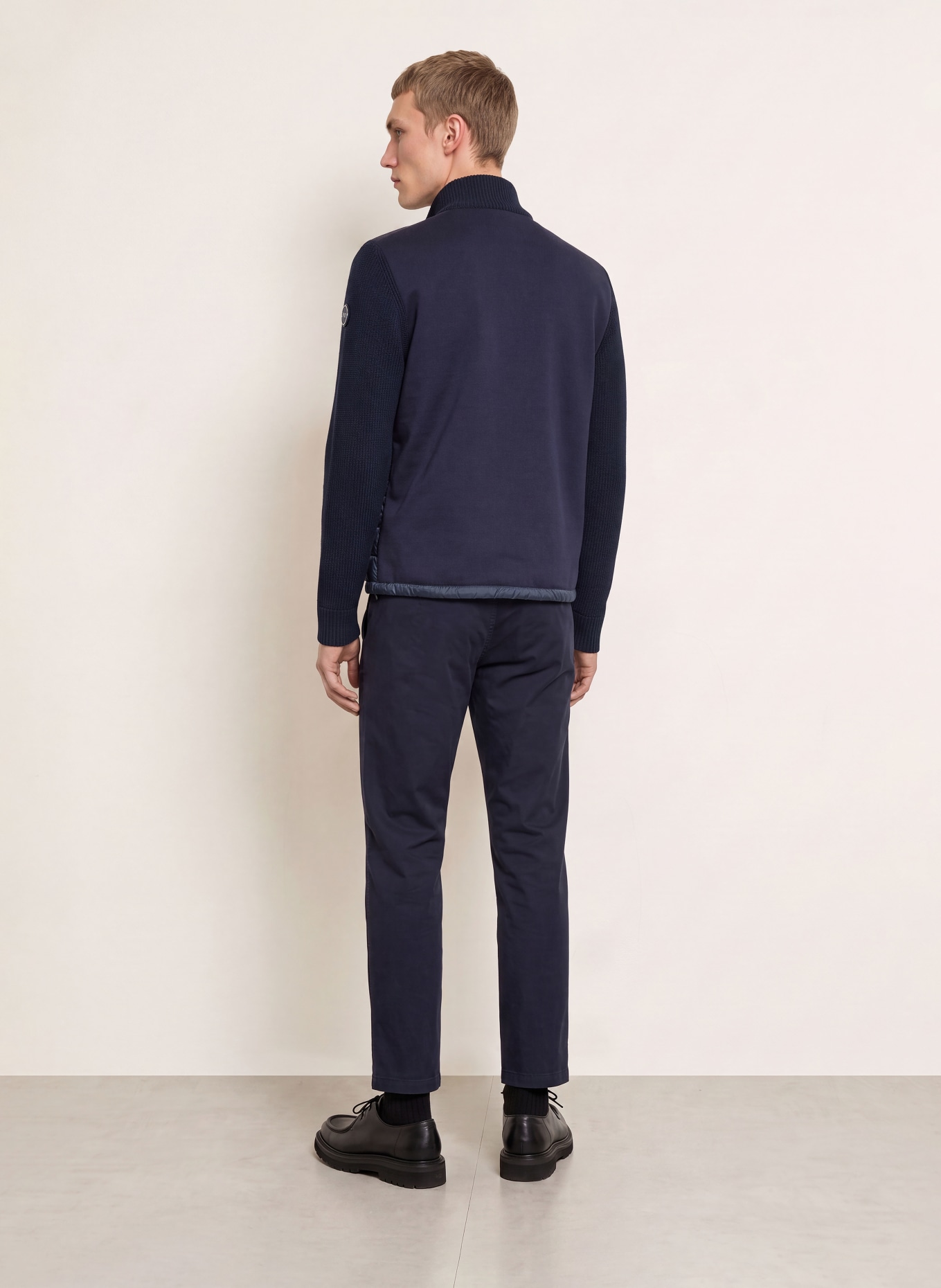 COLMAR Steppjacke im Materialmix: DUNKELBLAU