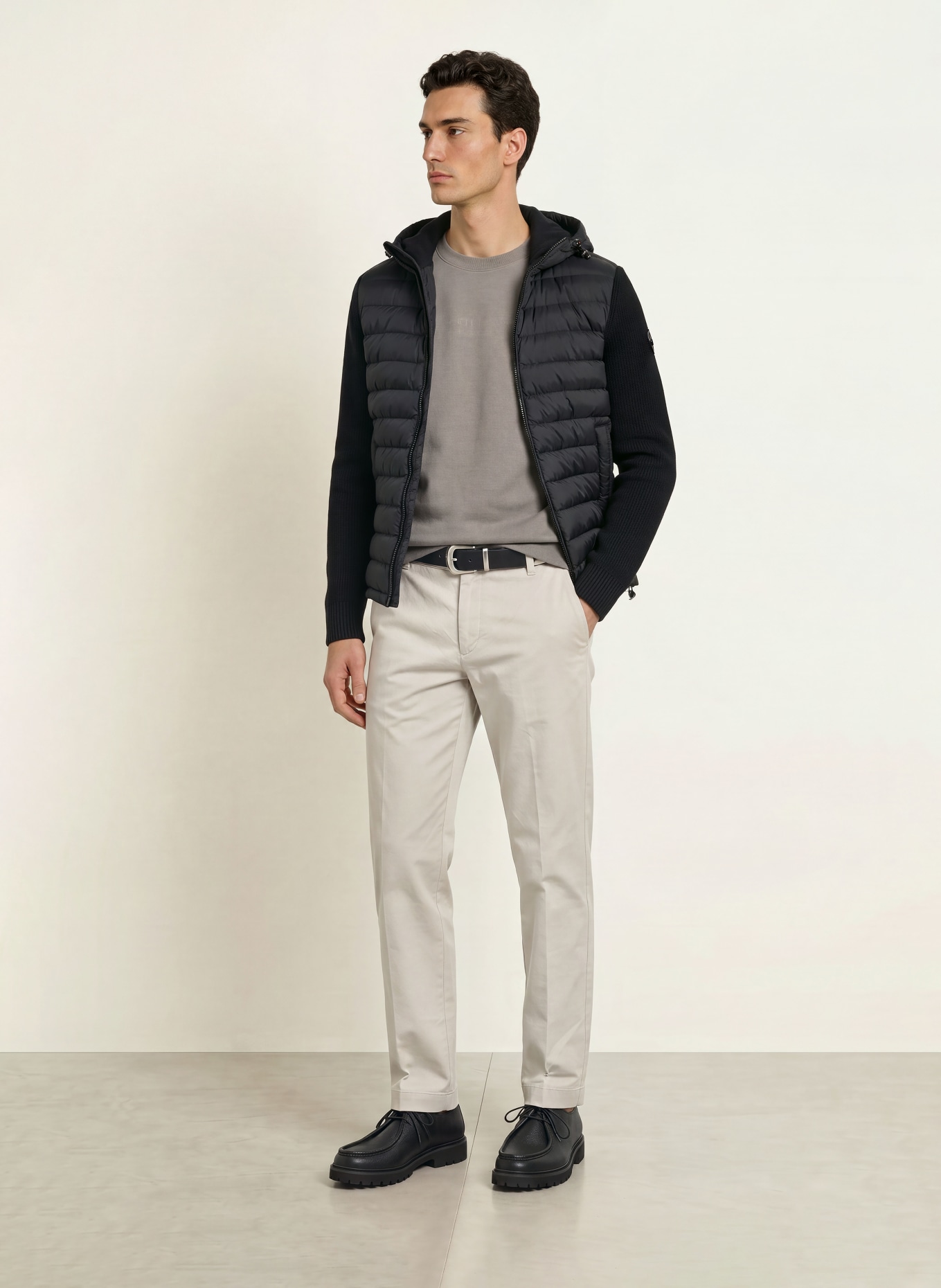 COLMAR Steppjacke im Materialmix: SCHWARZ