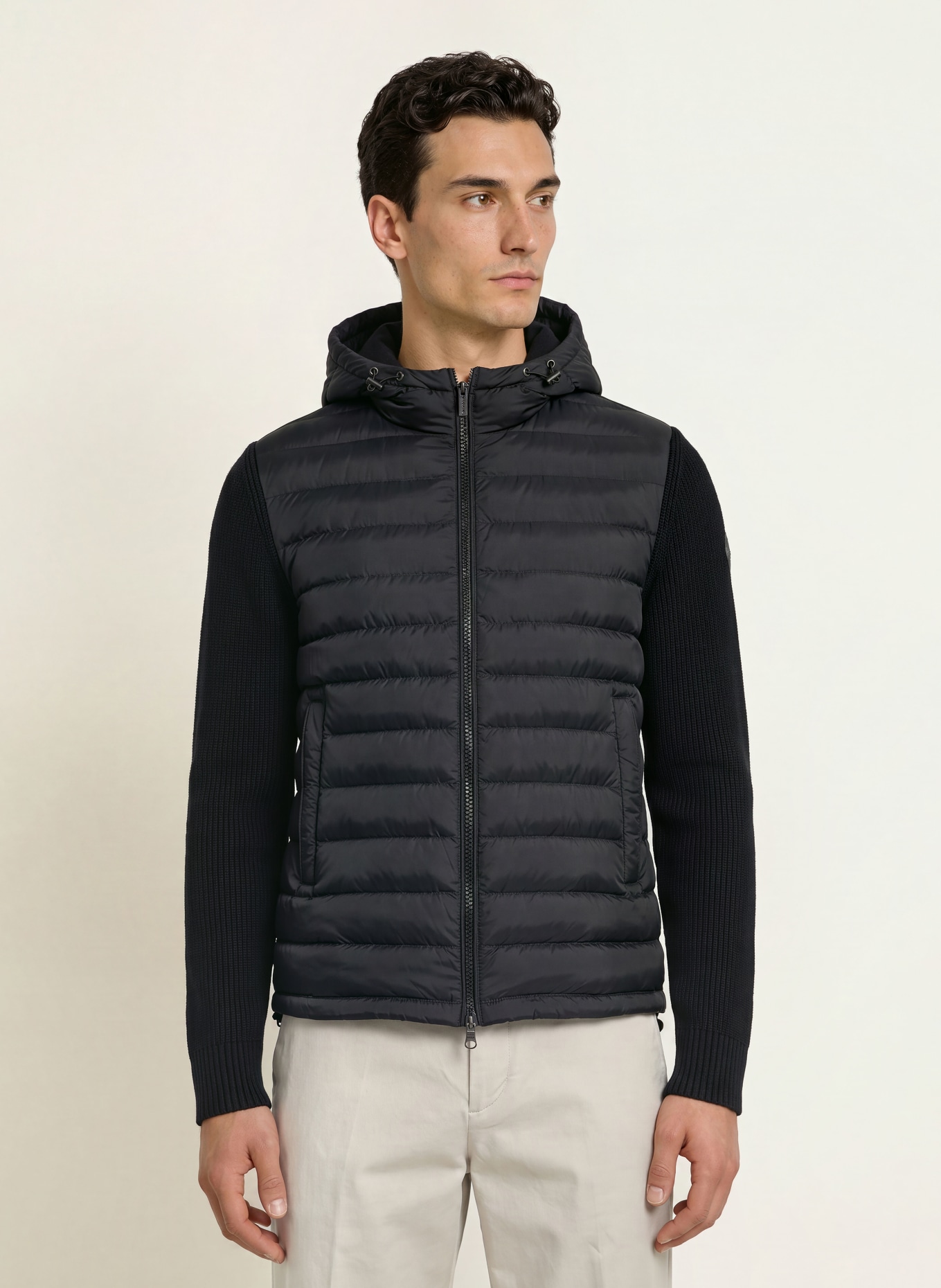 COLMAR Steppjacke im Materialmix: SCHWARZ