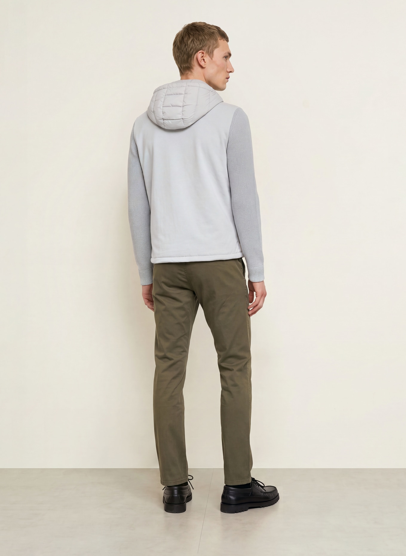 COLMAR Steppjacke im Materialmix: HELLGRAU