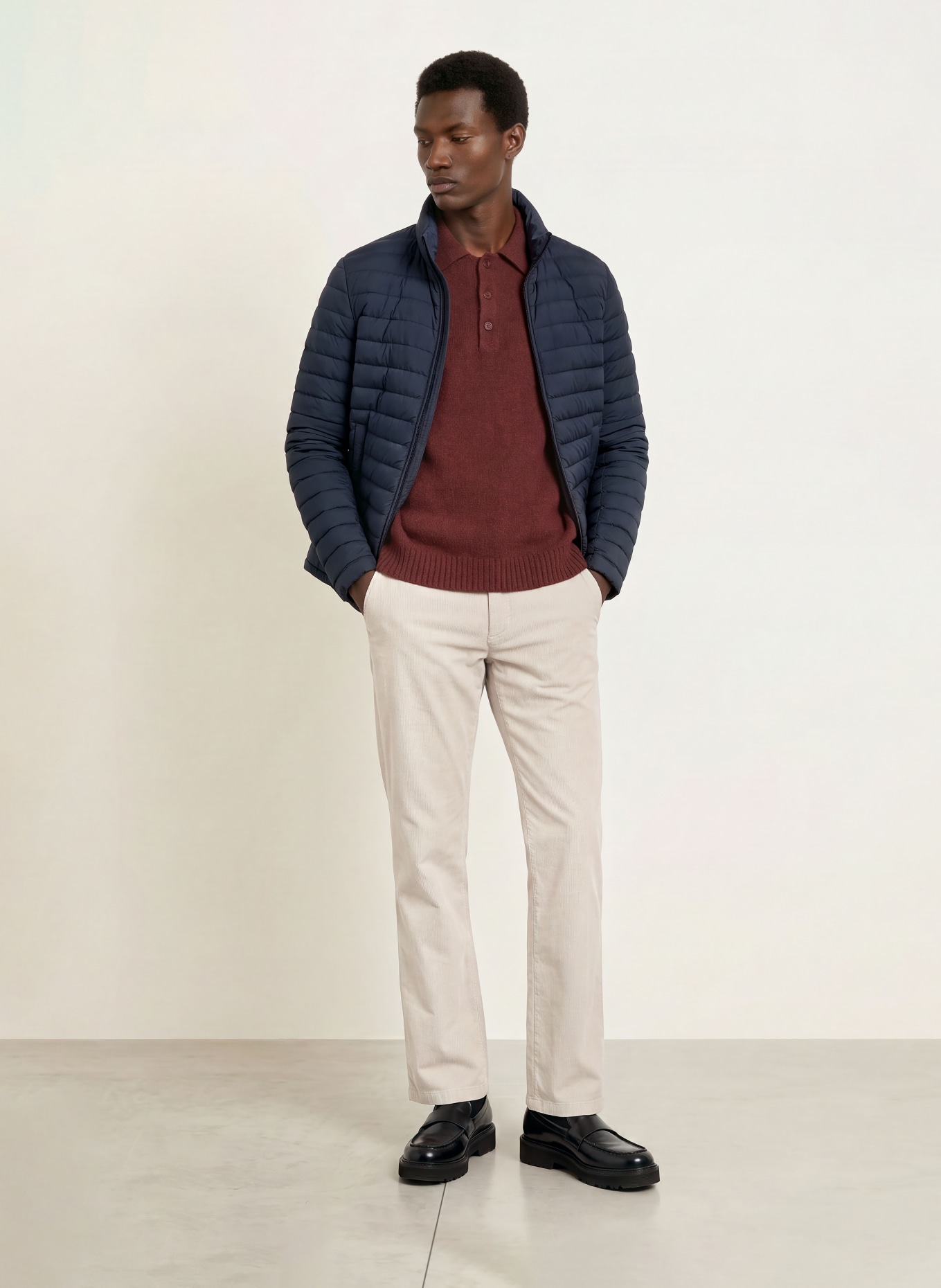 COLMAR Lightweight-Daunenjacke: DUNKELBLAU / DUNKELROT / WEISS