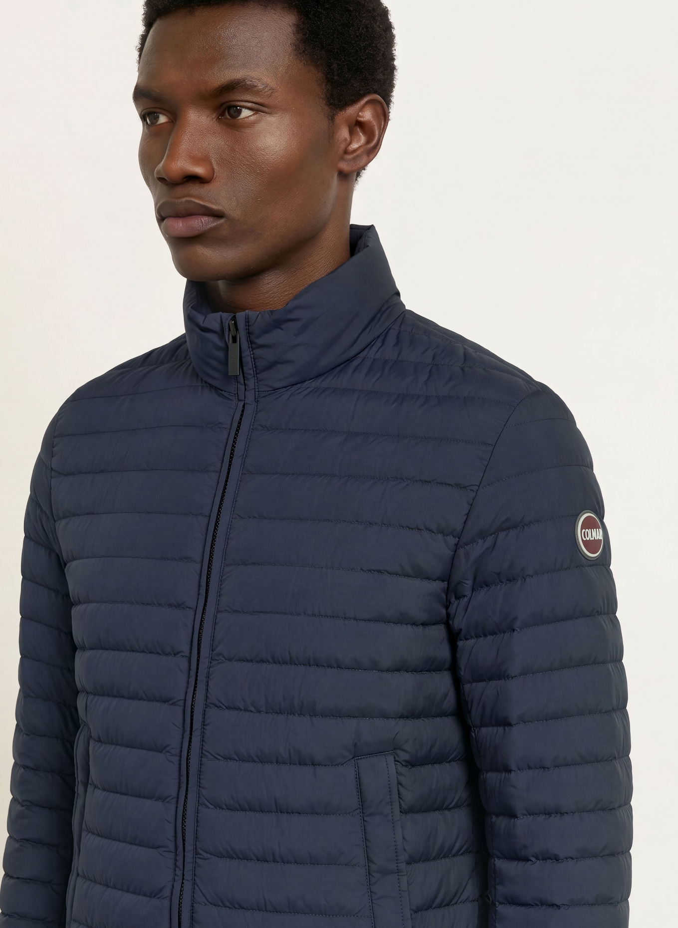 COLMAR Lightweight-Daunenjacke: DUNKELBLAU / DUNKELROT / WEISS