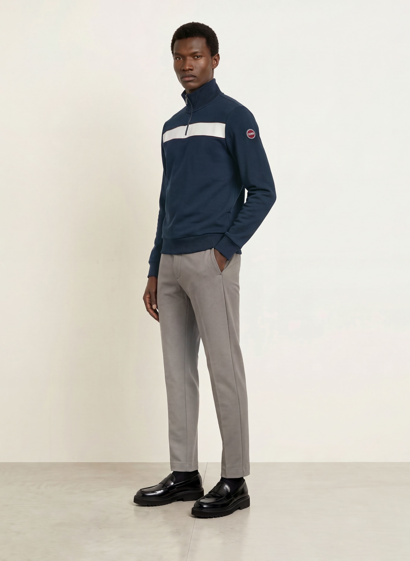 COLMAR Sweat-Troyer: DUNKELBLAU / DUNKELROT / WEISS